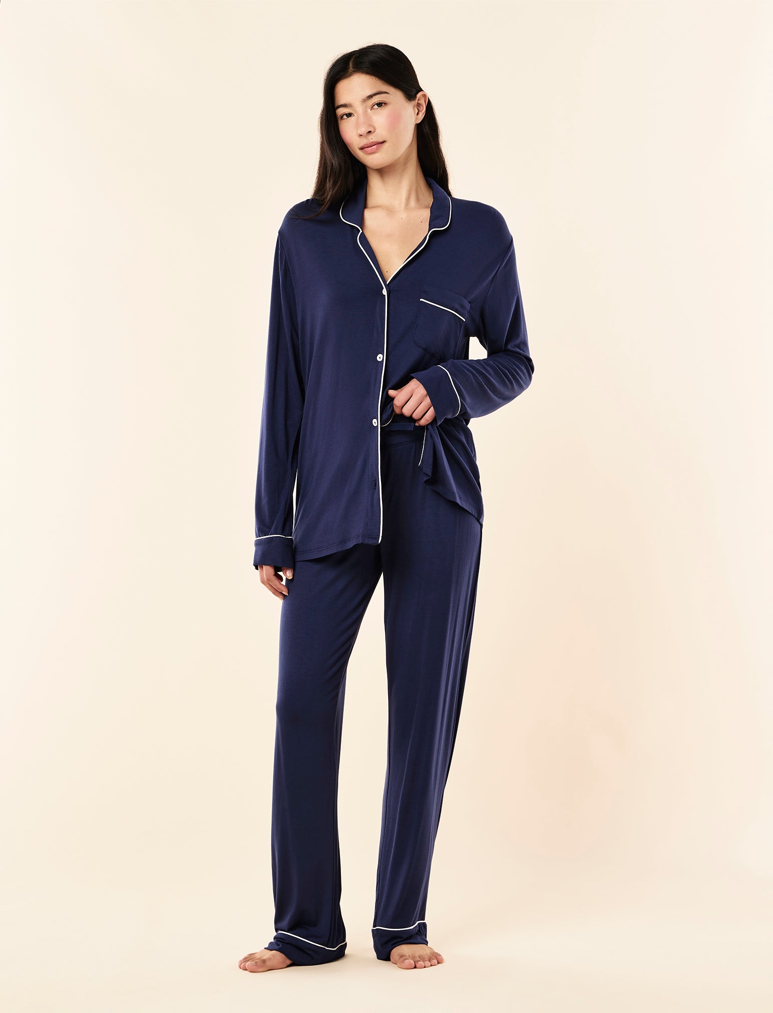 Kate Modal Soft Full Length PJ Set
