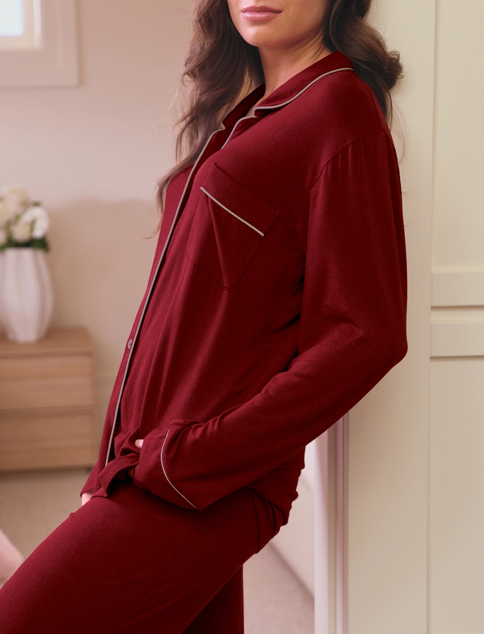 Kate Modal Soft Full Length PJ Set