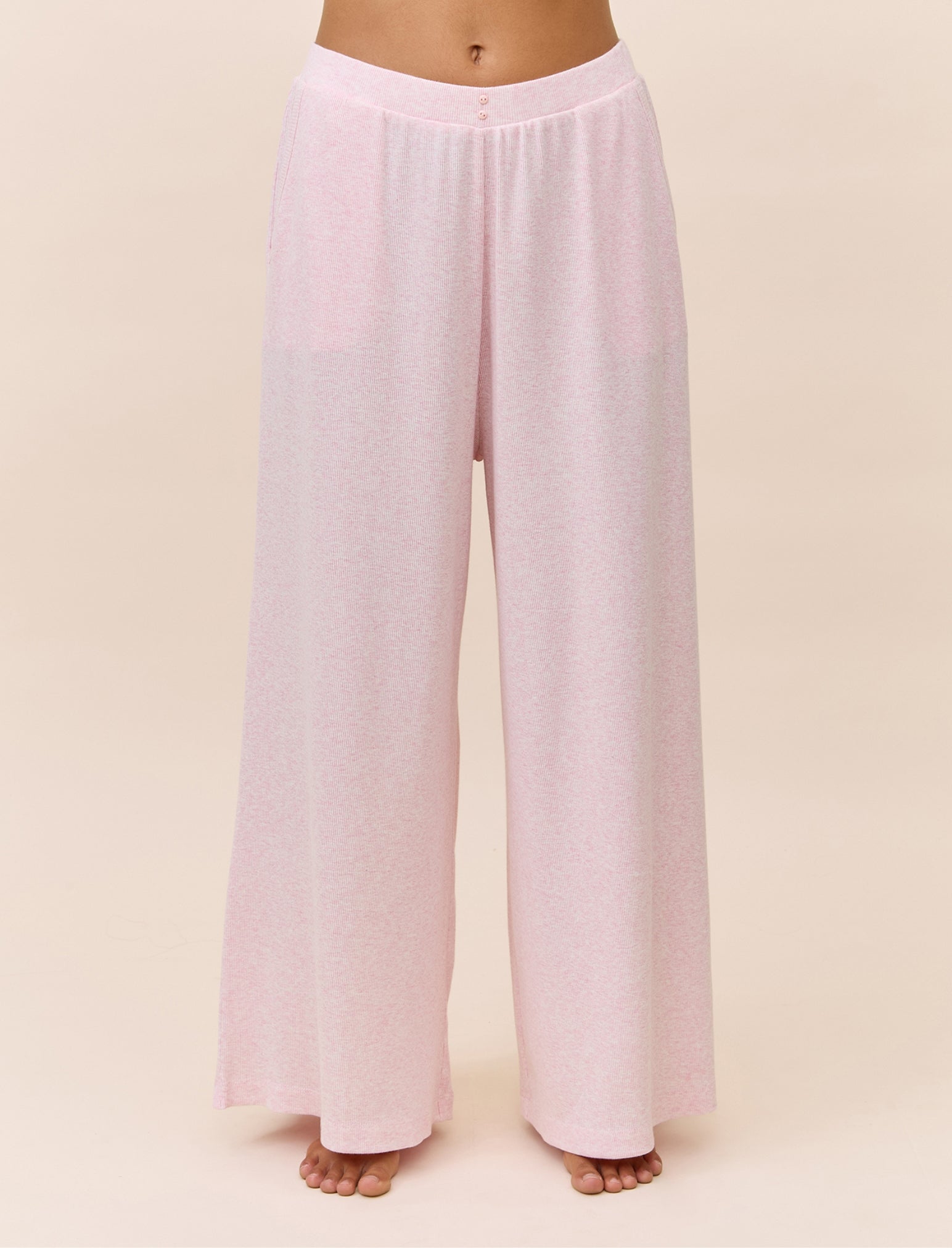 Soft Baby Rib Full Length Wide Leg Pant