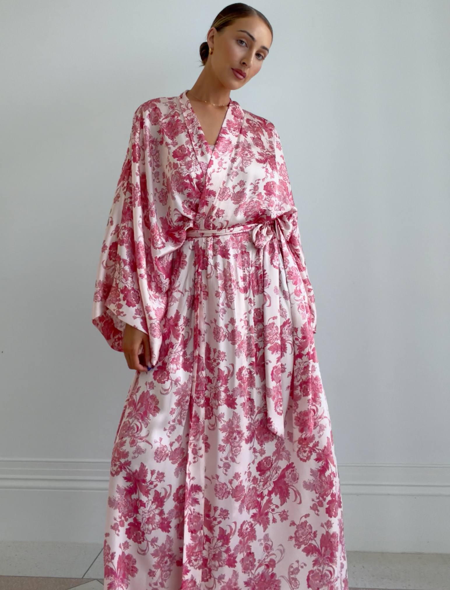 Madelyn Silk Kimono Maxi Robe