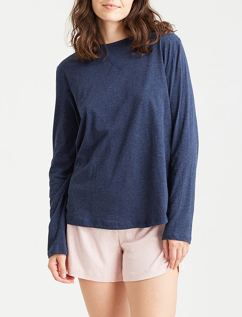 Jada Organic Cotton Knit Long Sleeve Tee