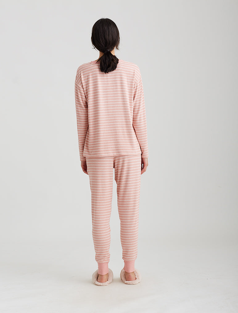 Feather Soft V-Neck Long Sleeve Top and Jogger