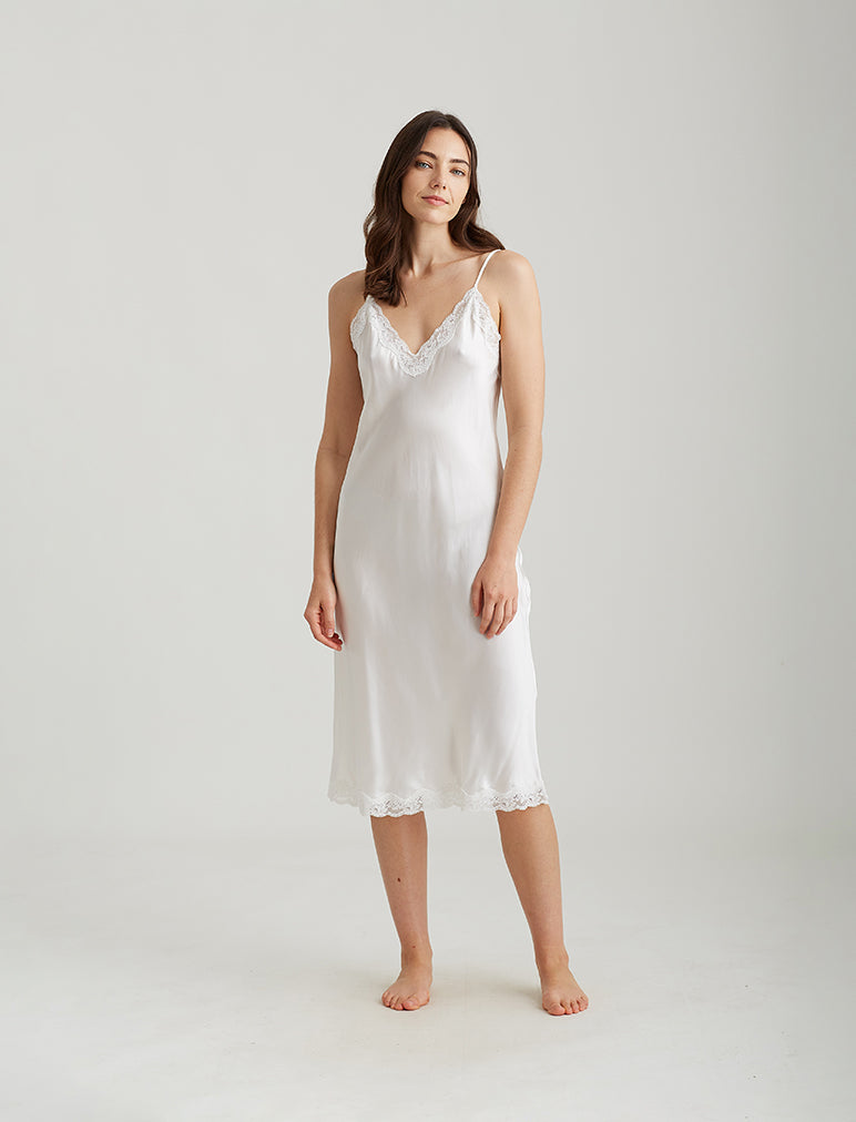 Camille Silk Lace Long Slip