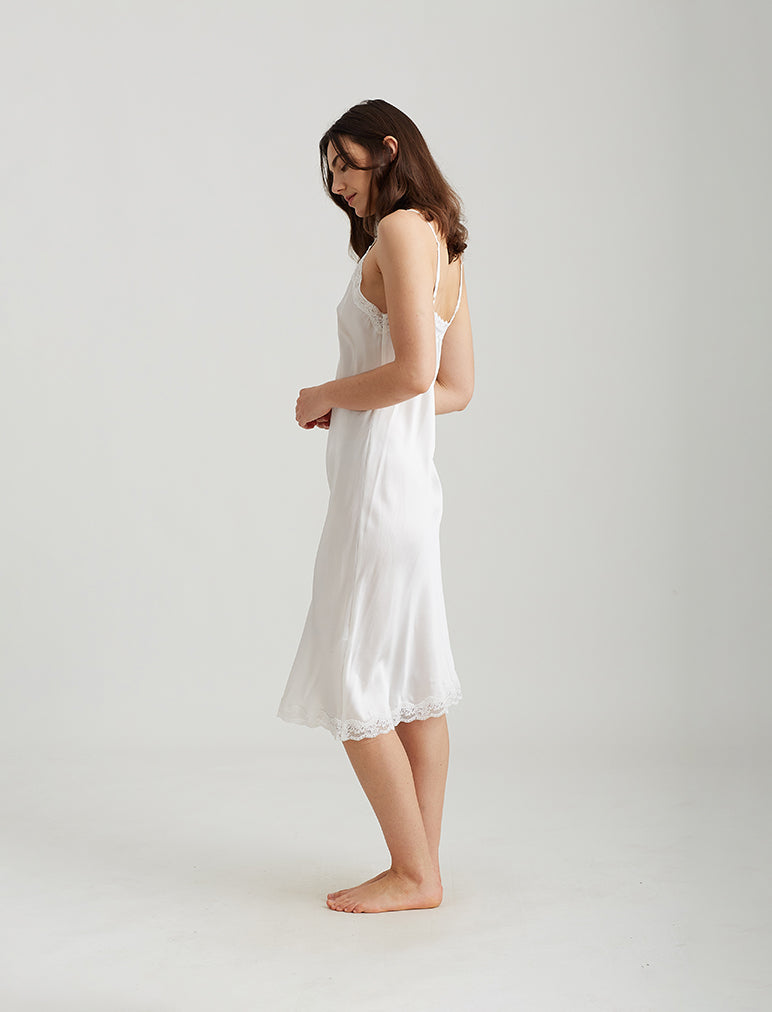 Camille Silk Lace Long Slip