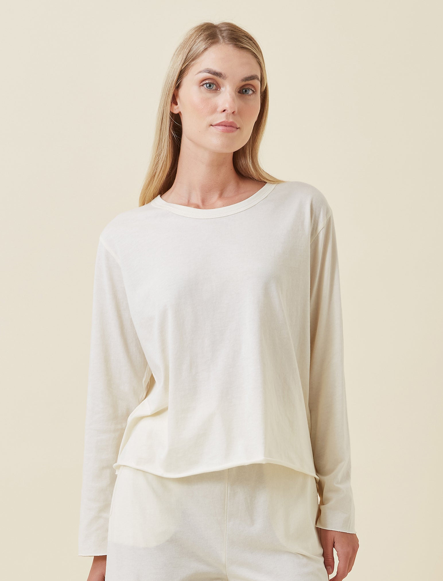 Jada Organic Cotton Boxy Long Sleeve Tee