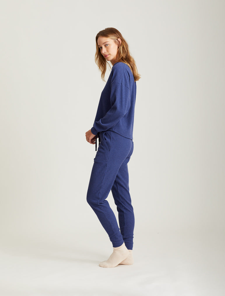 Cosy Winter Rib V-Neck LS Top