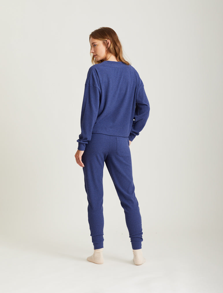 Cosy Winter Rib V-Neck LS Top