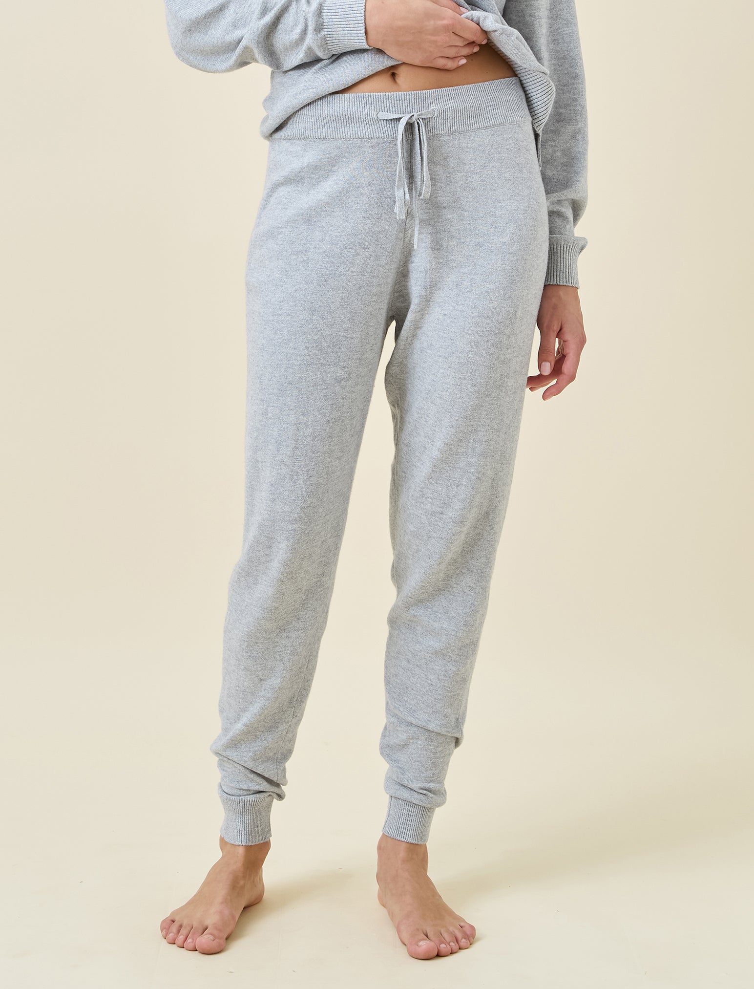 Mac Tie Waist Cashmere Joggers Grey 043m