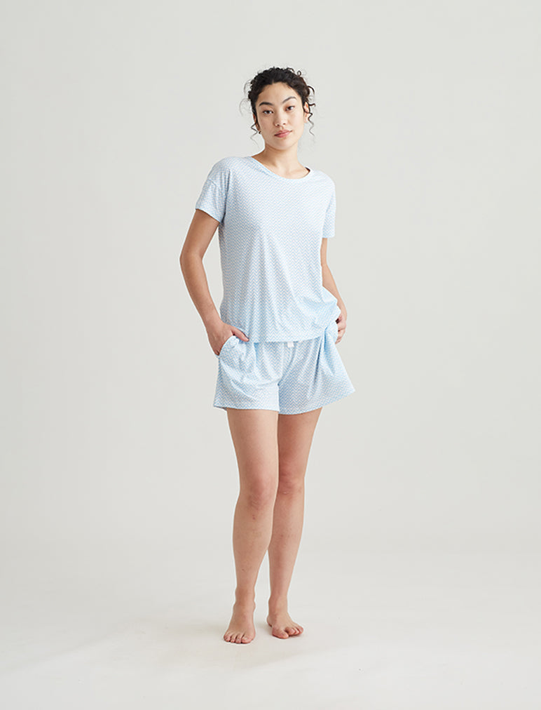 Jada Organic Chevron Boxer PJ Set