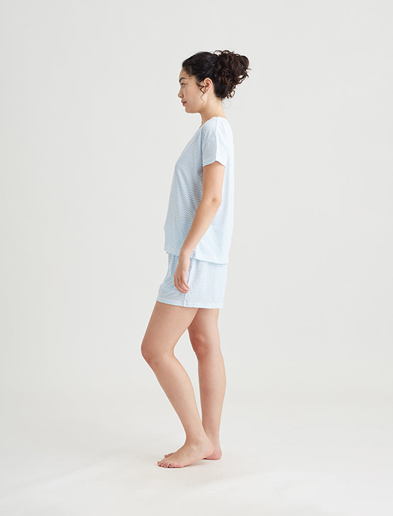 Jada Organic Chevron Boxer PJ Set
