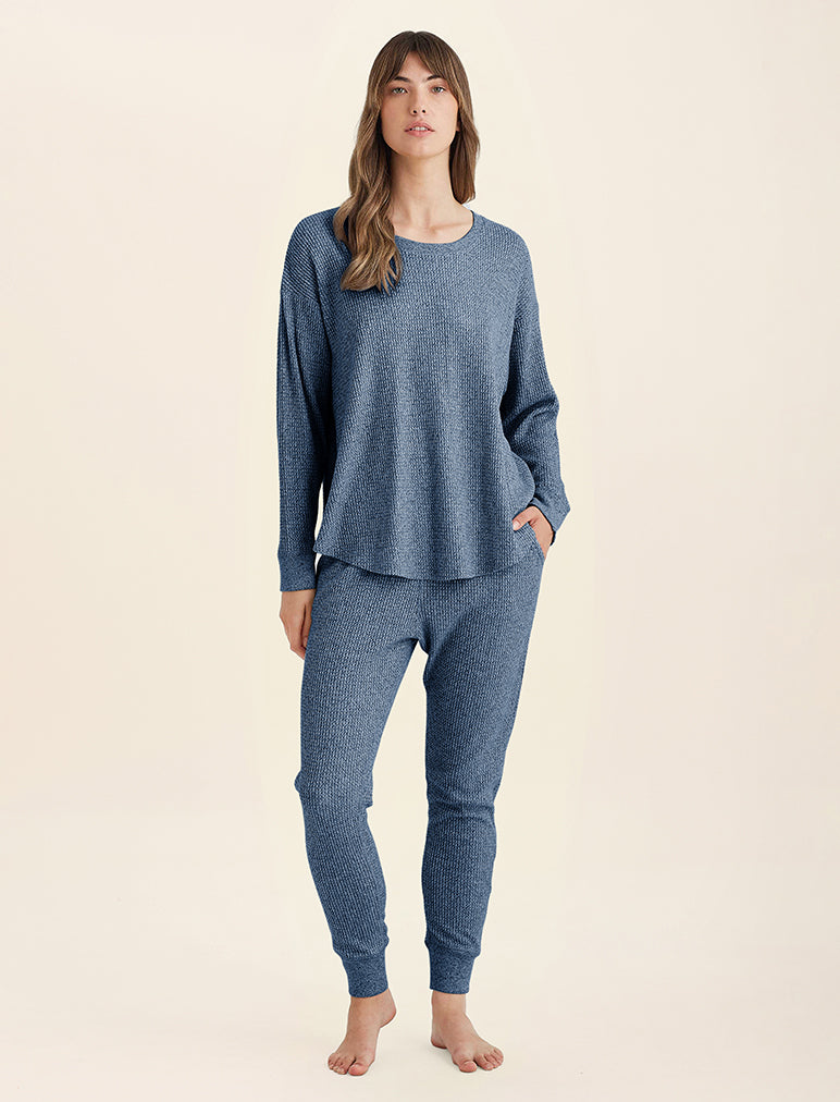 Super Soft Waffle Exposed Elastic Jogger