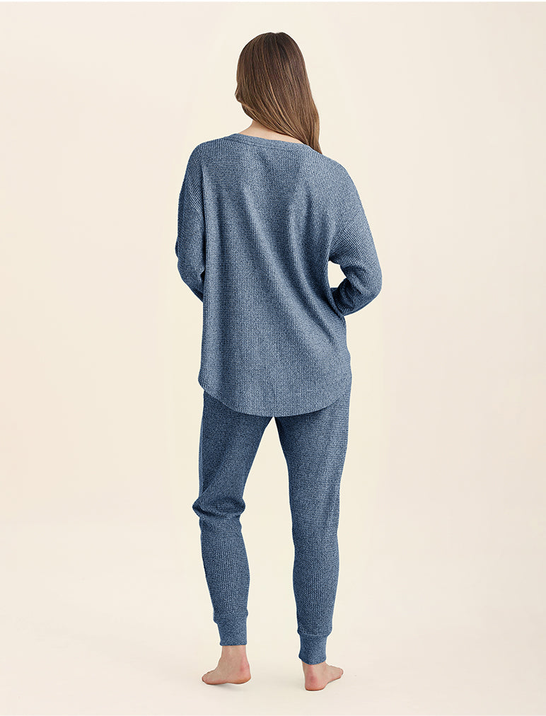 Super Soft Waffle Exposed Elastic Jogger