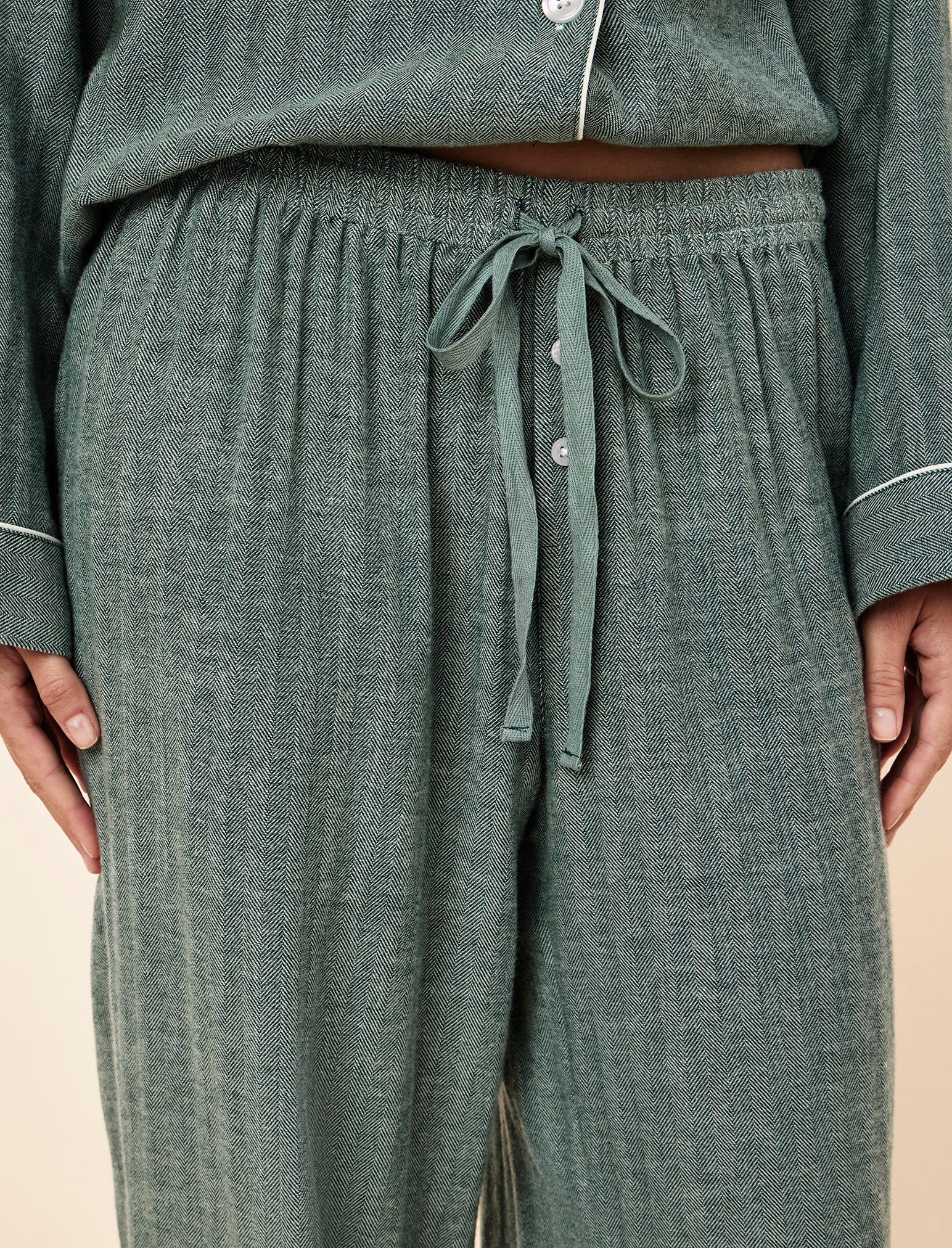 Super Soft Brushed Herringbone PJ Set