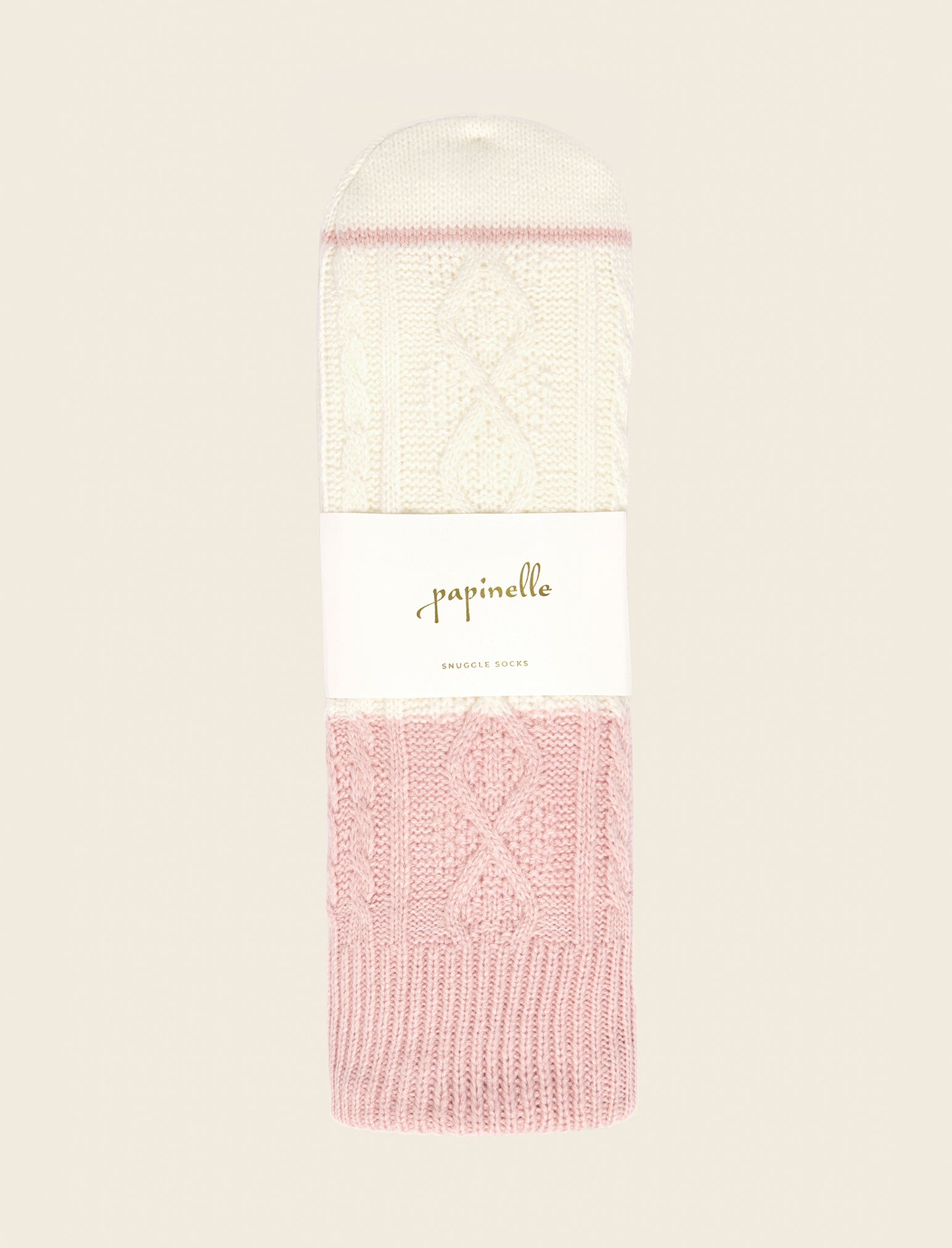 Colour Block Cable Socks