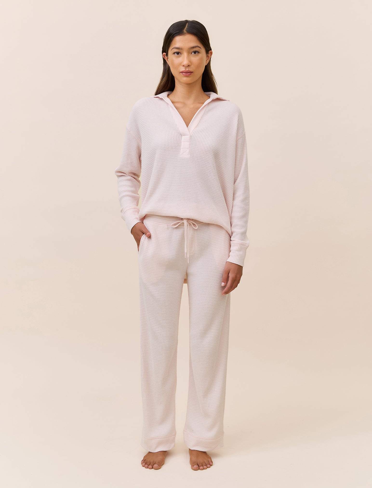 Super Soft Waffle Straight Leg Pant
