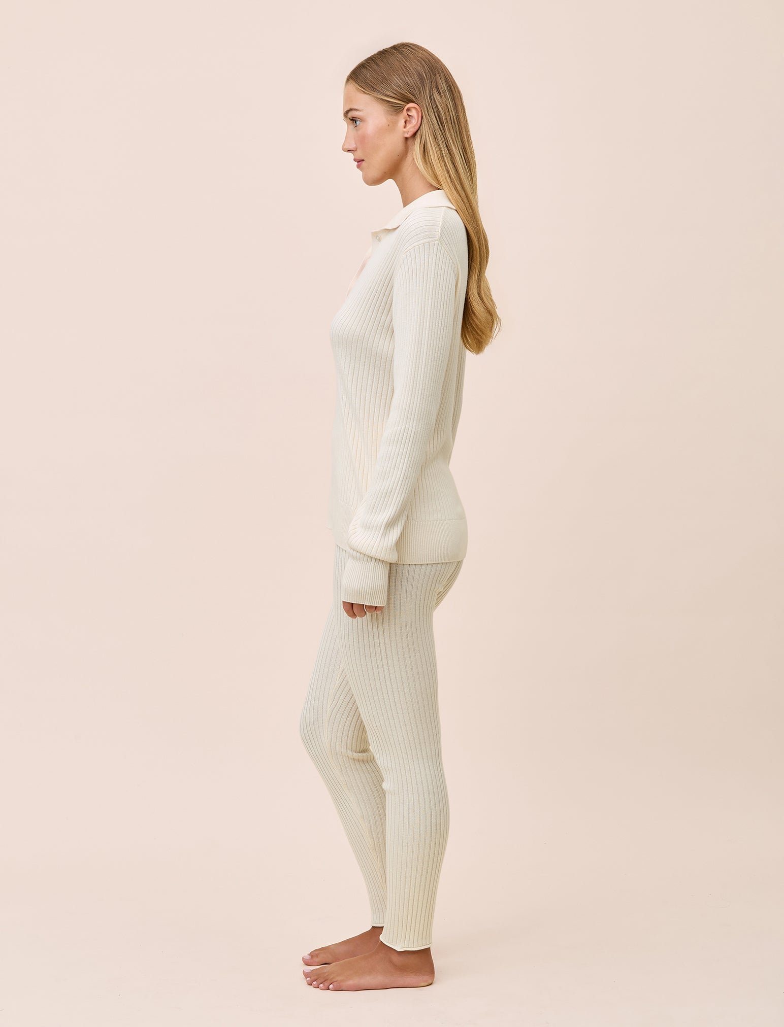 Colette Cosy Cotton Silk Rib LS Top