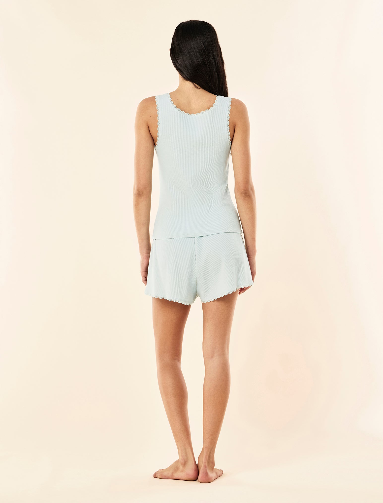 Claire Soft Cotton Waffle Boxer PJ Set