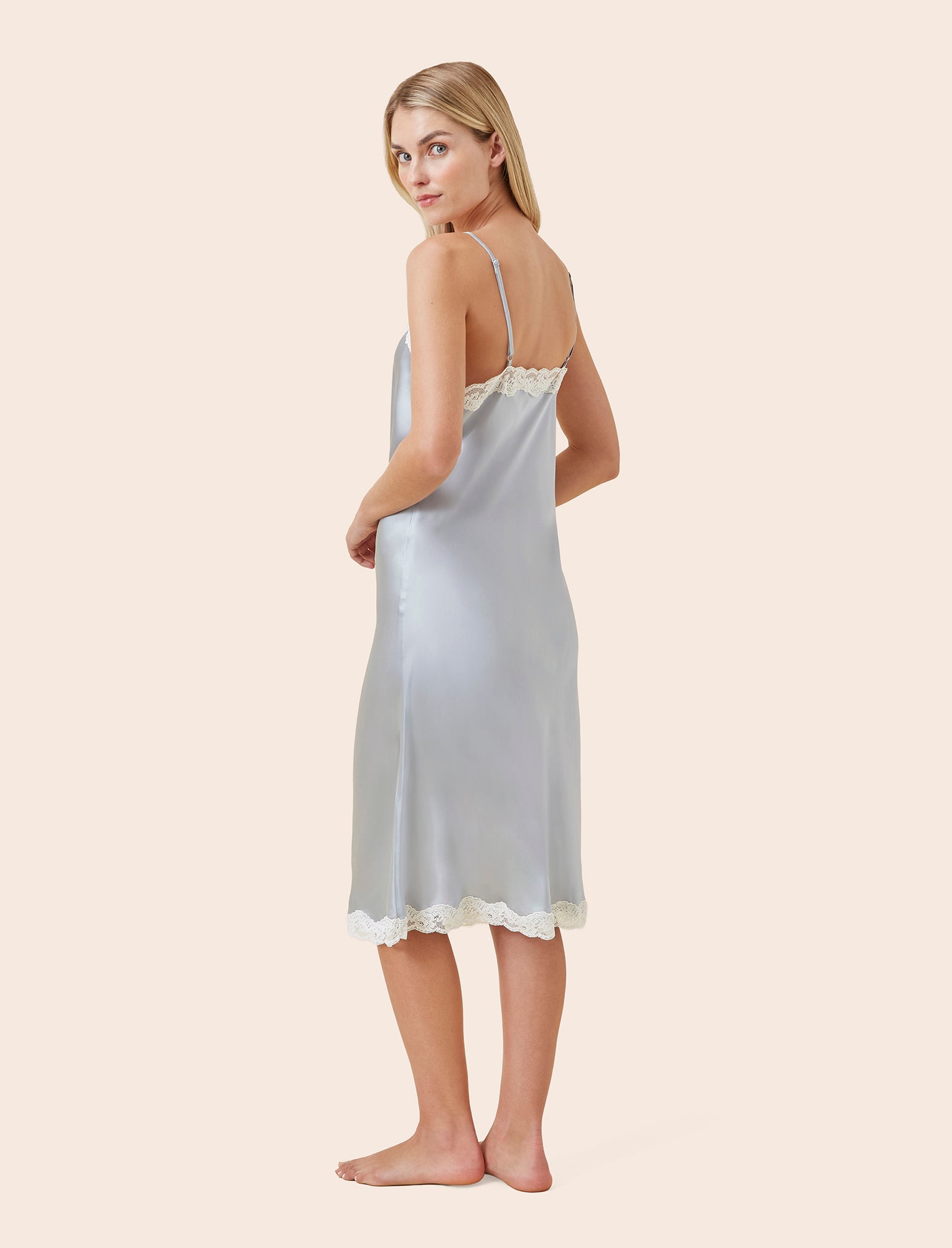 Annabelle Satin Lace Slip Nightie