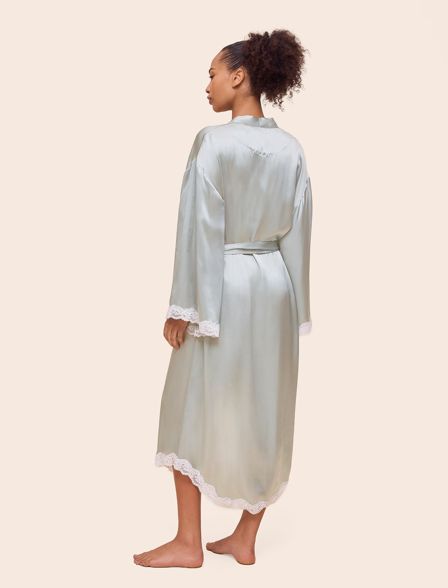 Annabelle Satin Lace Maxi Robe