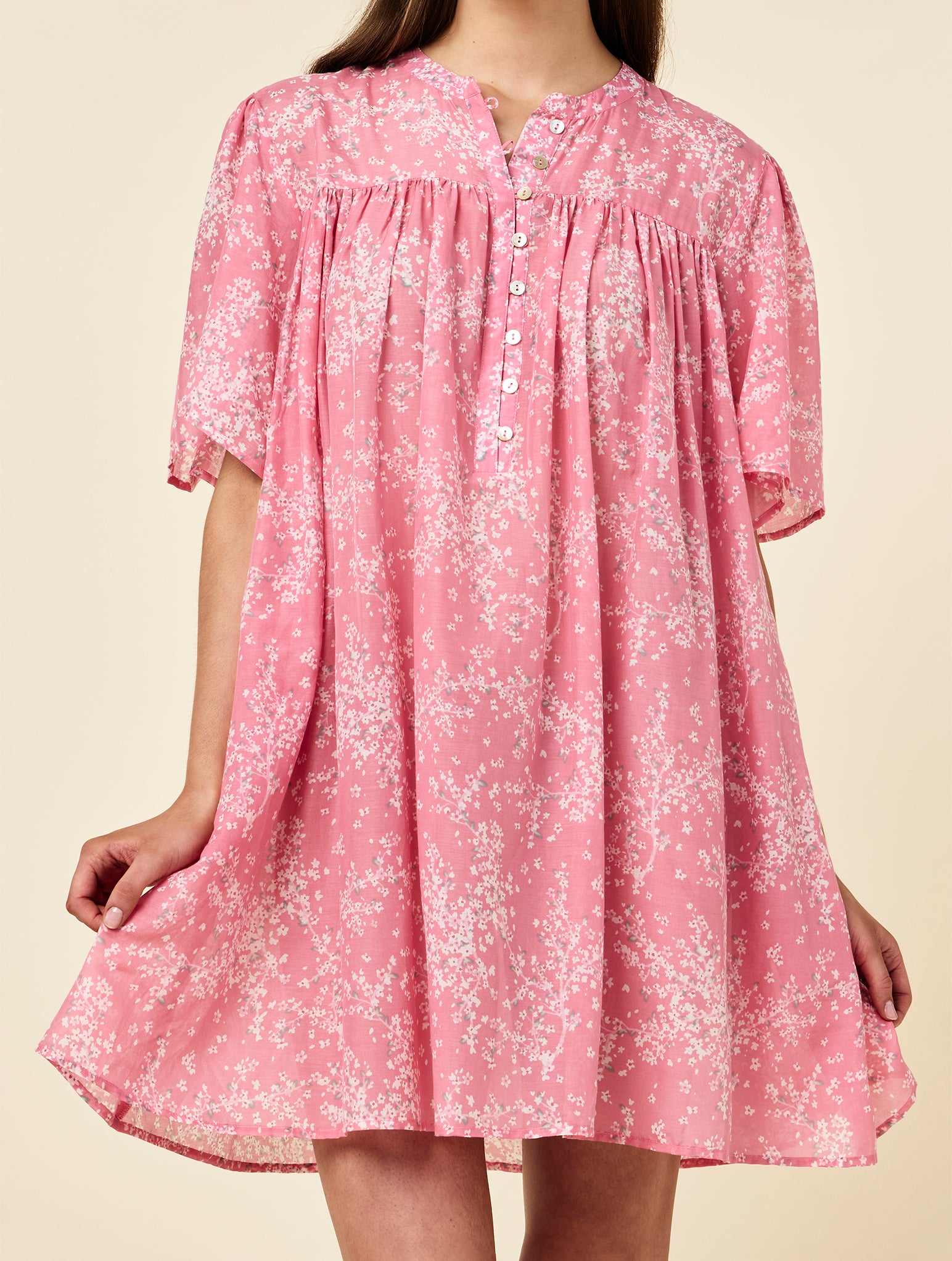 Cheri Blossom Smocked Nightie
