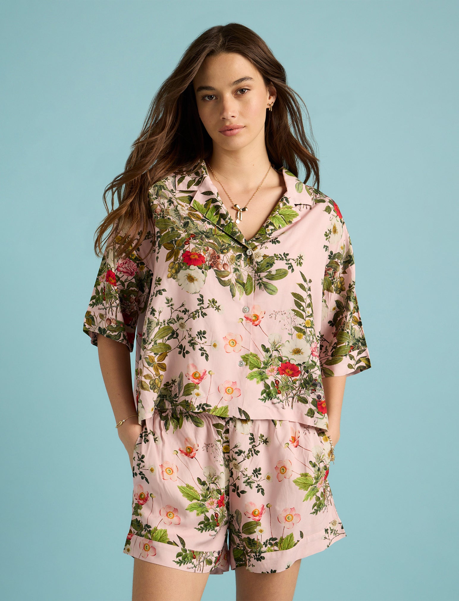 Karen Walker Love Letter Crop Boxer PJ