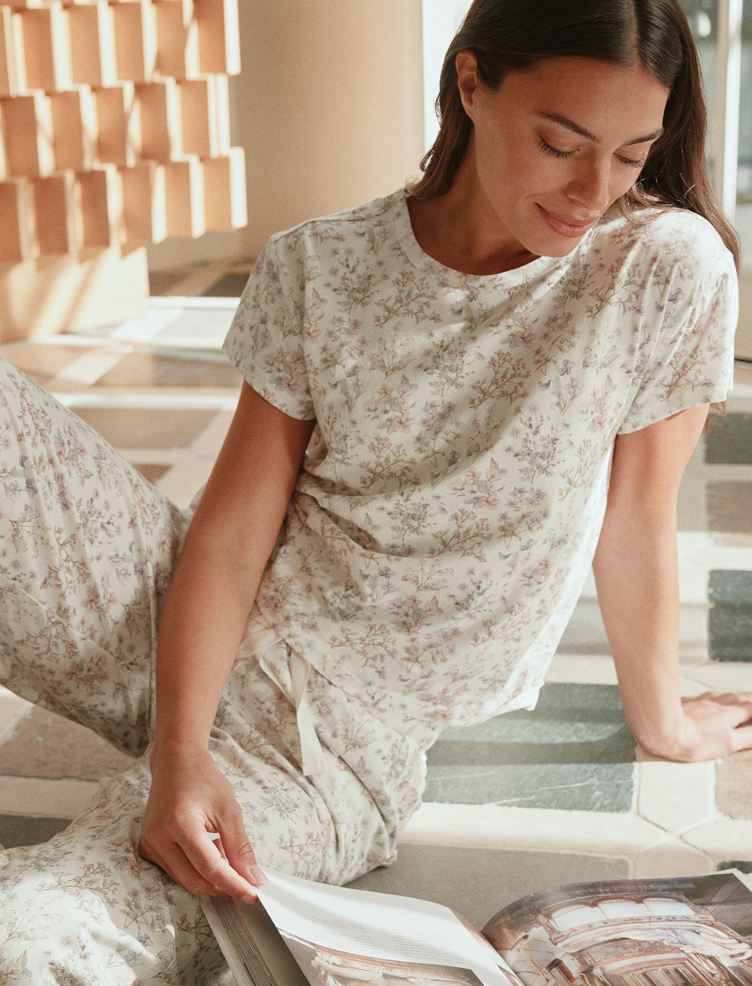 Floral Remedy Knit Boxy Tee