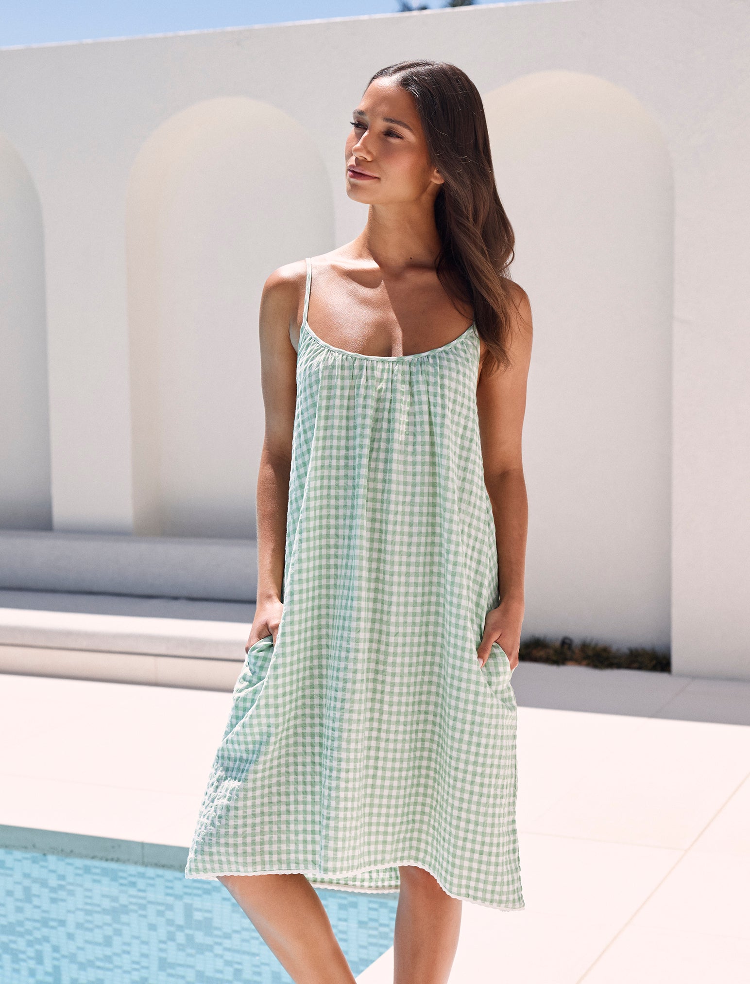 Seersucker Strappy Nightie