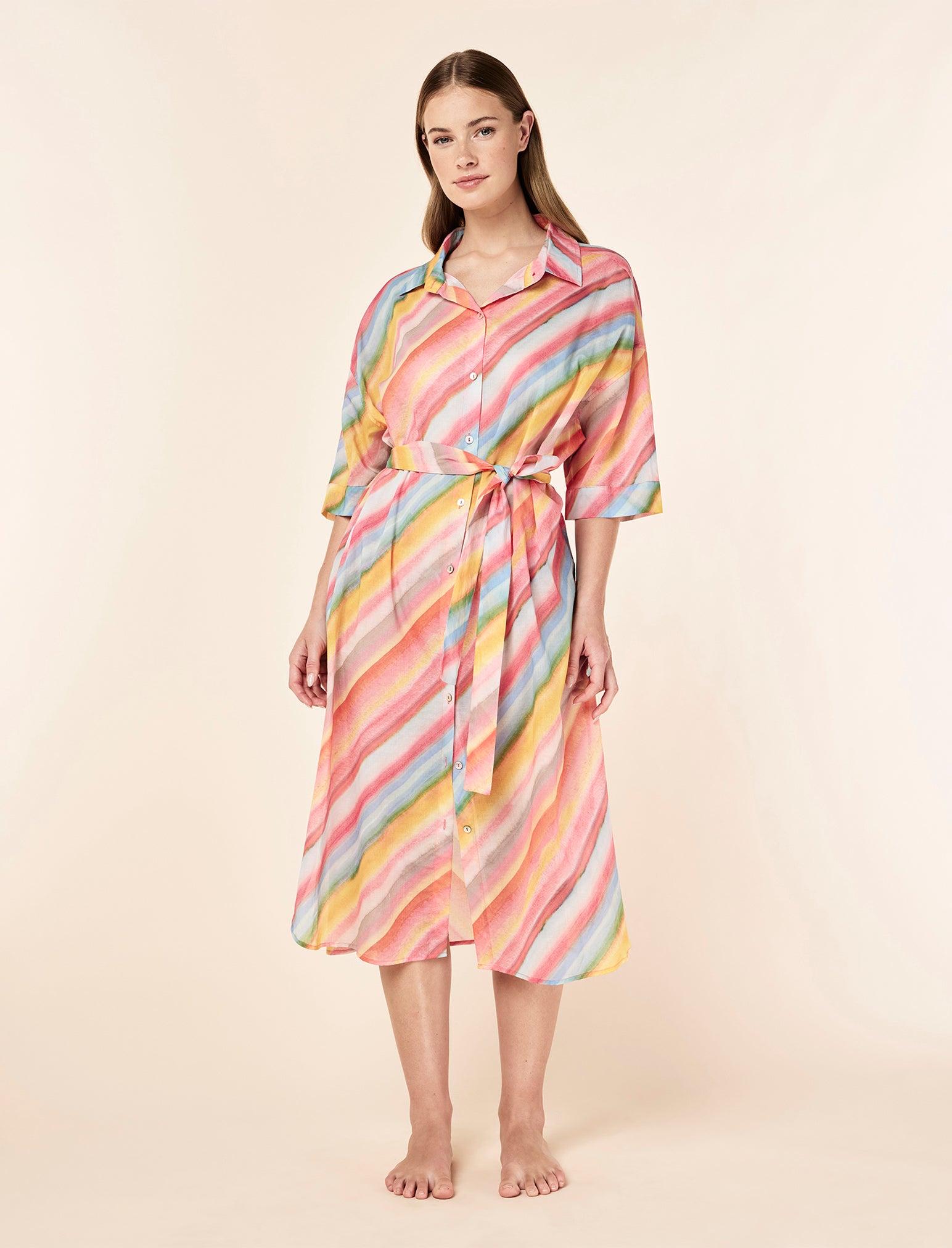 Sophie Stripe Relaxed Maxi Nightshirt