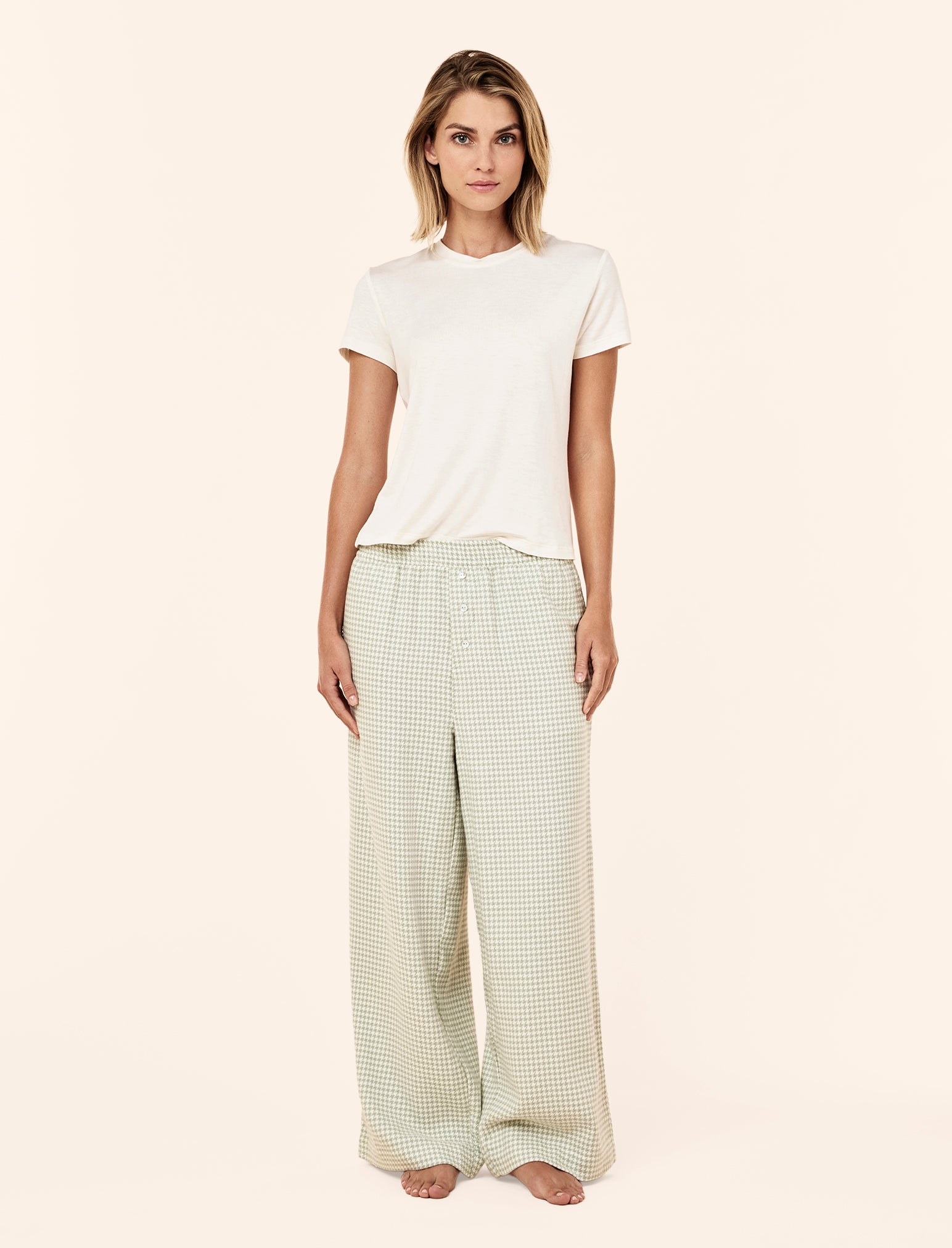 Houndstooth Full Length Pant