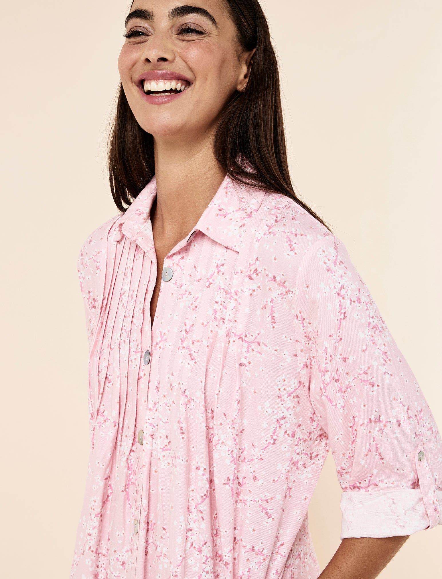 Cheri Blossom Cosy Pleat Front Nightie