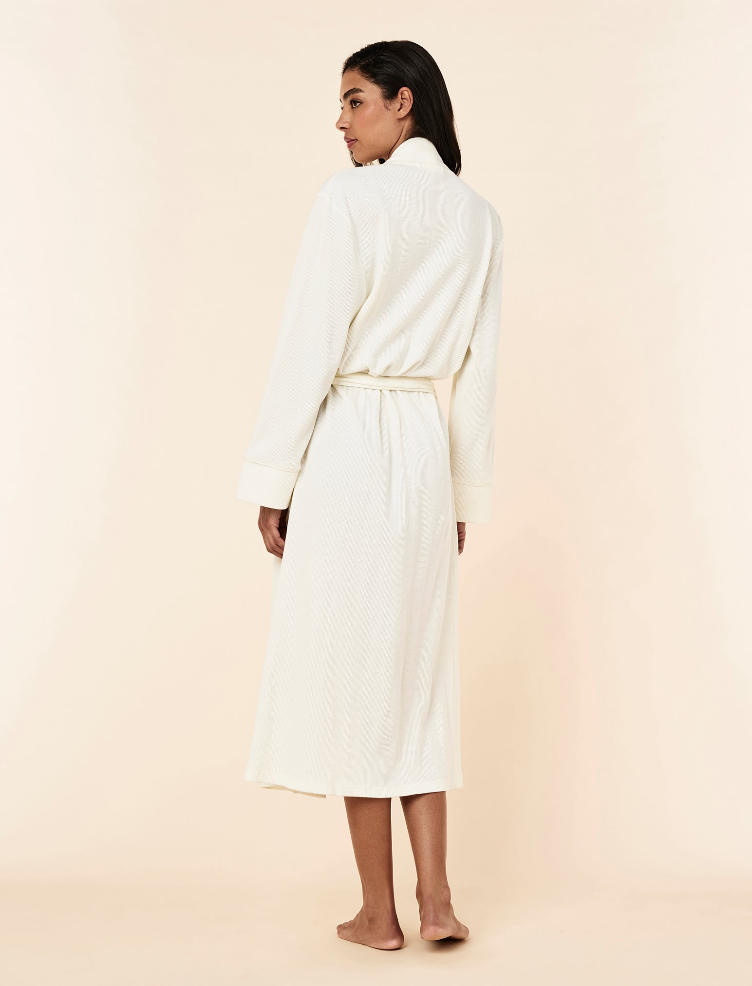 Claire Soft Cotton Waffle Maxi Robe