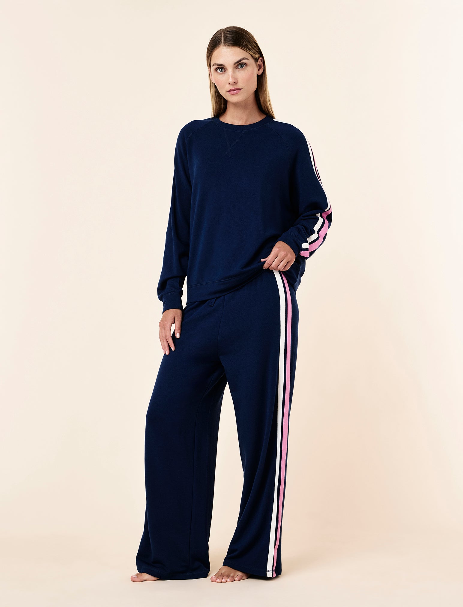 Cosy Kate Stripe Wide Leg Pant