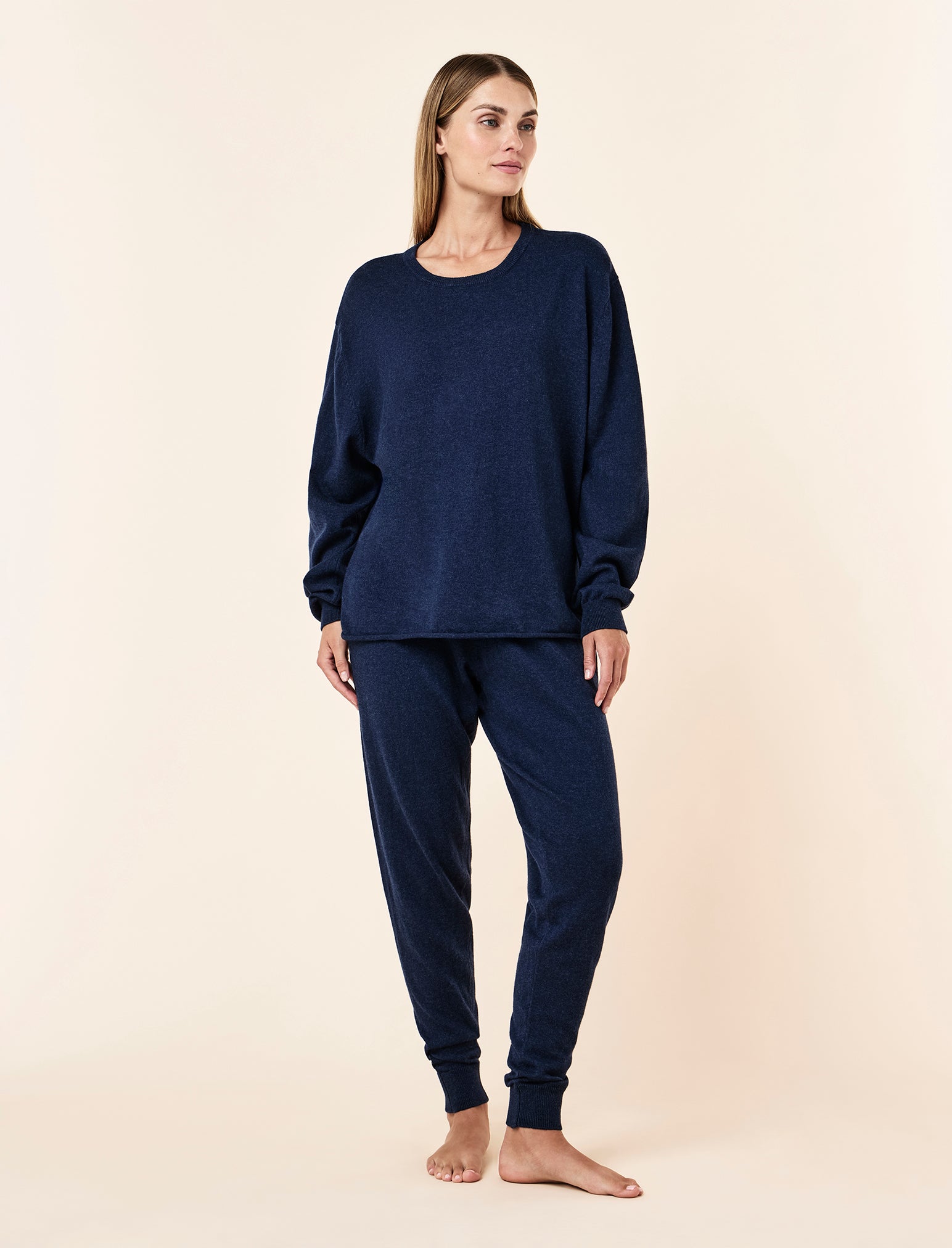 Cotton Cashmere Long Sleeve Top
