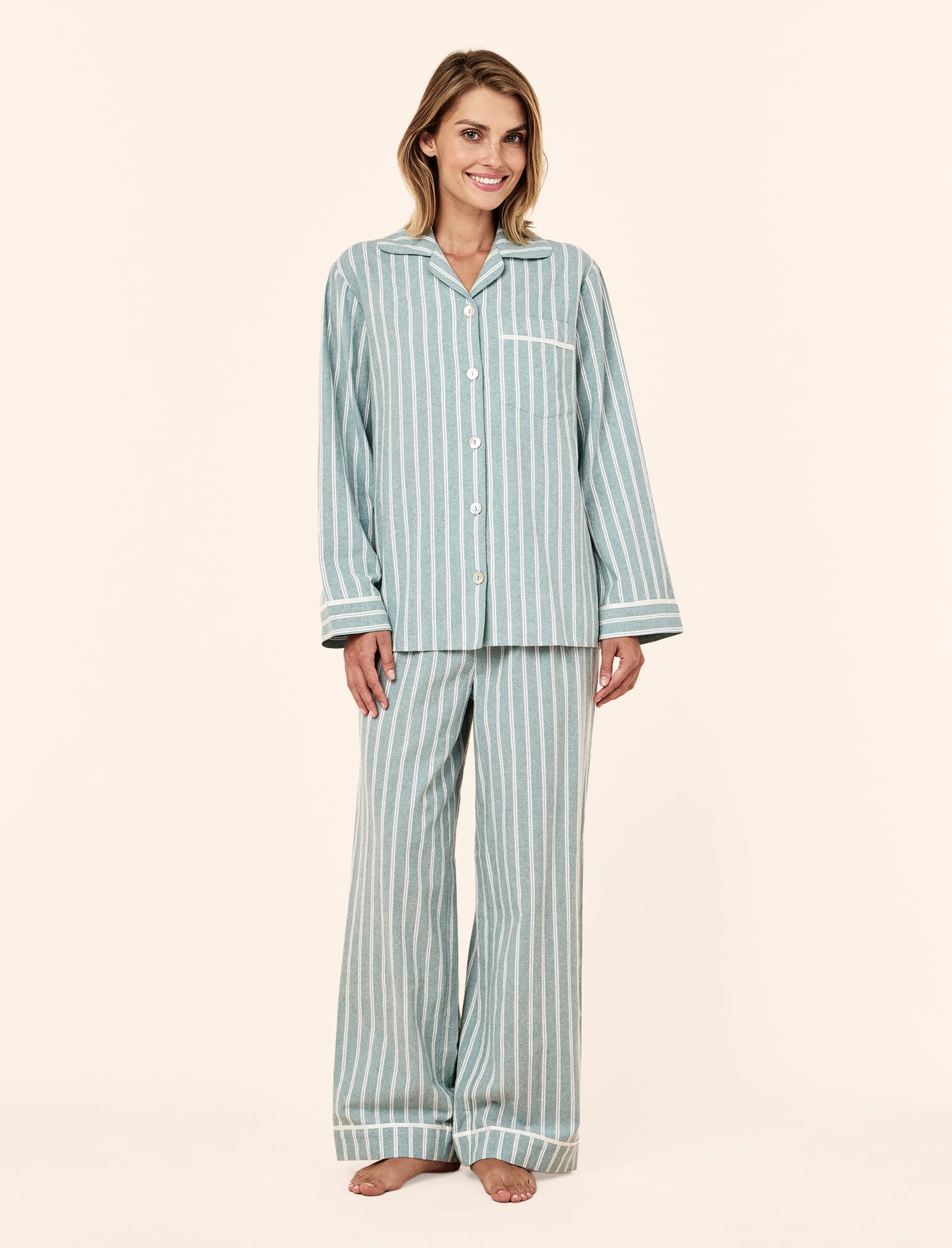 Organic Brushed Cosy Full Length PJ Set