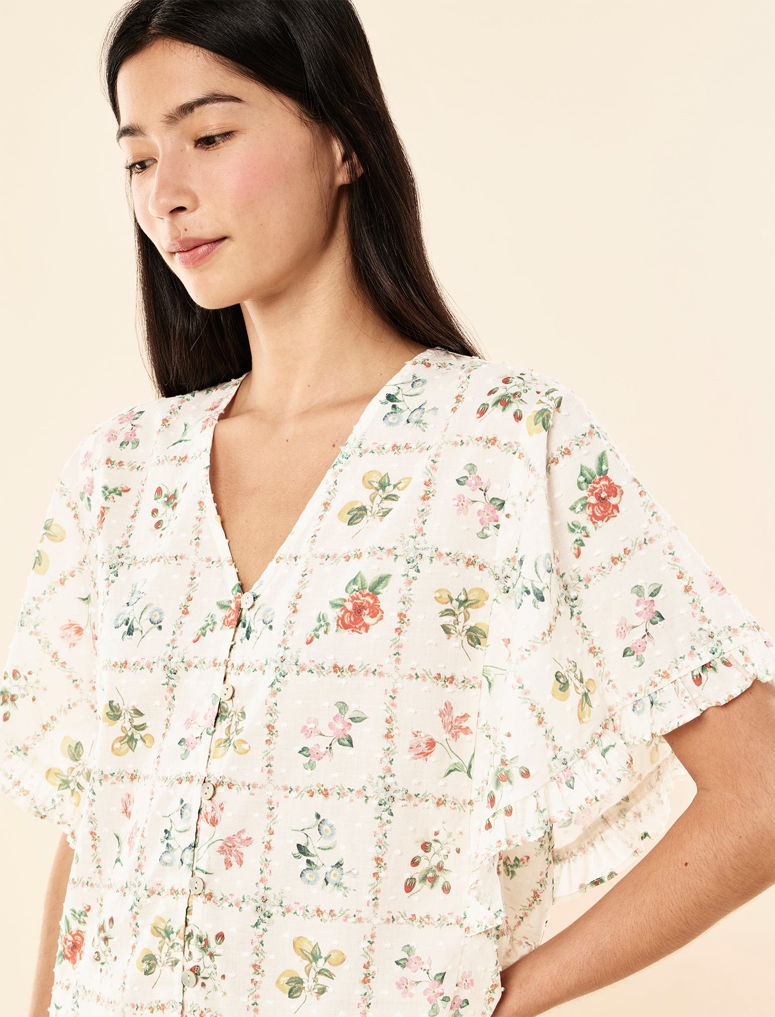 Evie Frill Short Sleeve Top