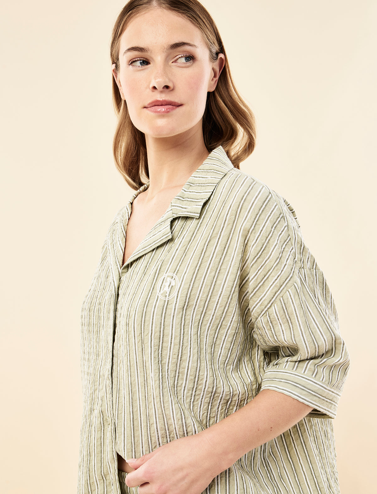 Karen Walker Seersucker Stripe Boxer PJ Set
