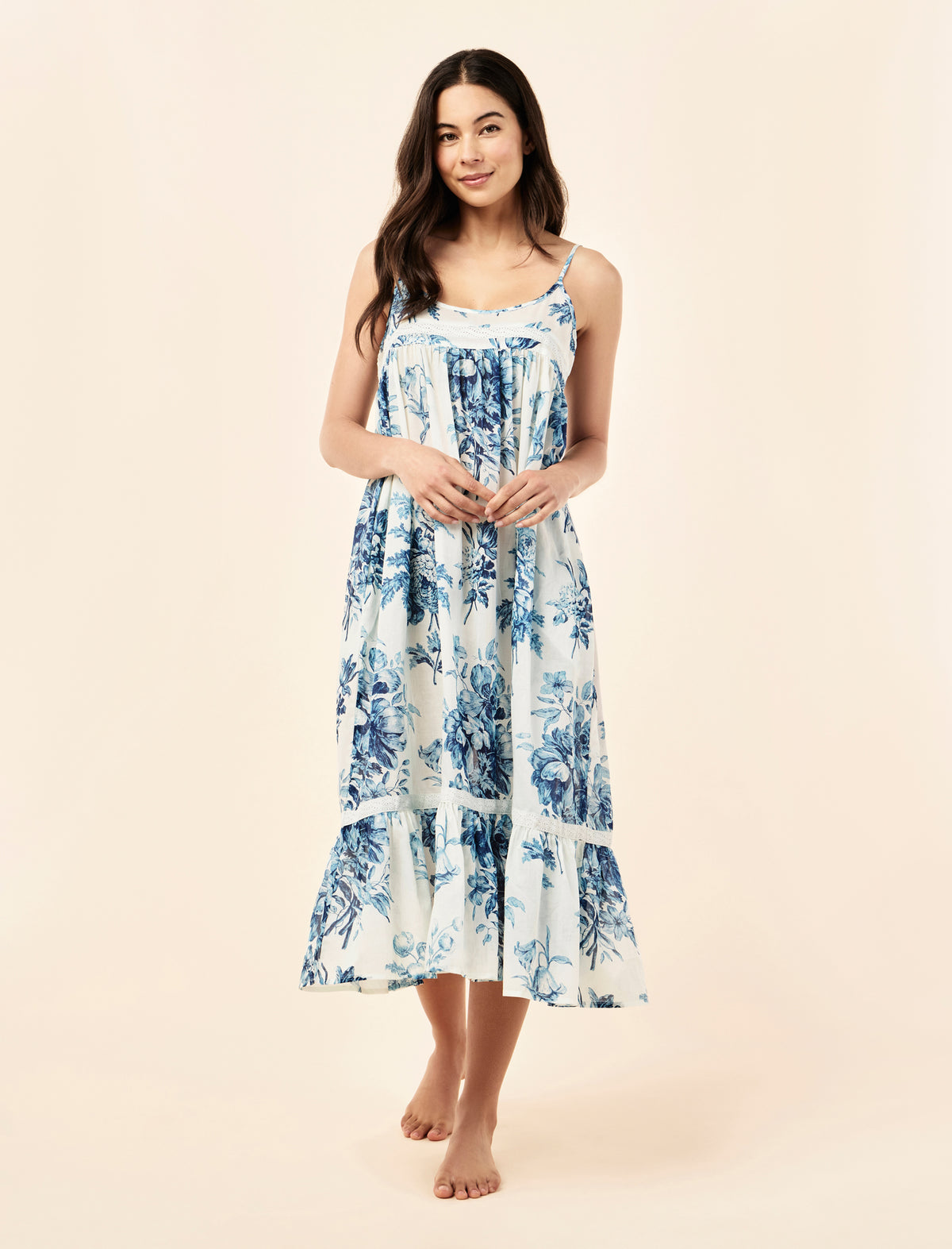 Karen Walker Romantic Floral Lace Insert Nightie