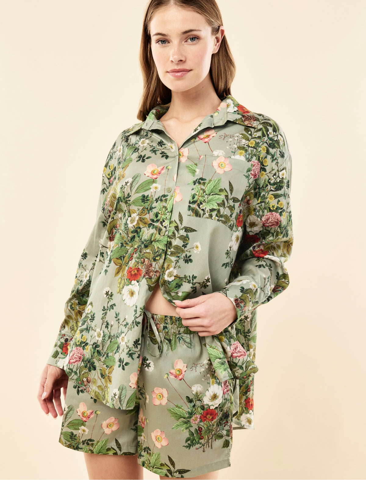 Karen Walker Love Letter Long Sleeve Boxer PJ Set