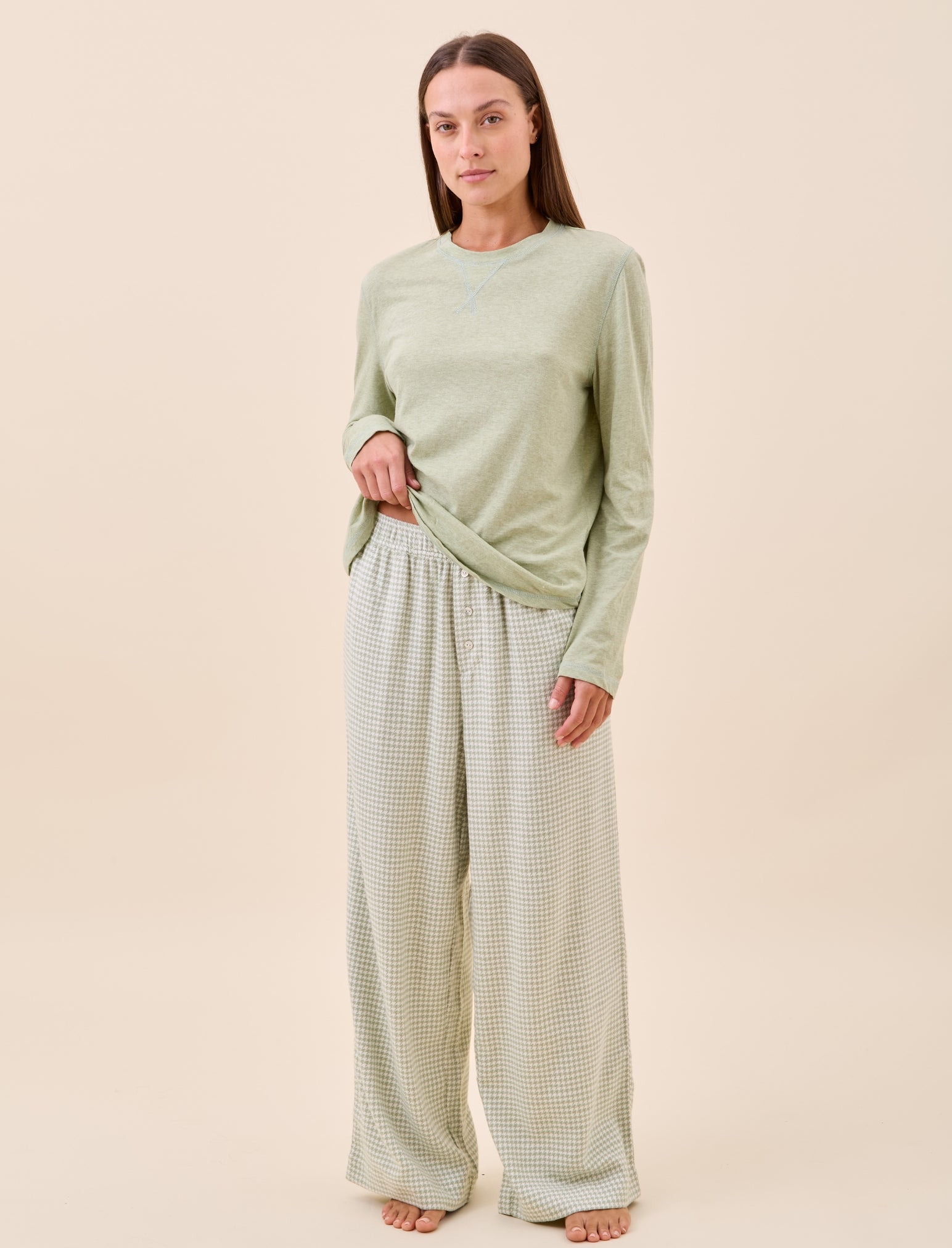 Houndstooth Full Length Pant