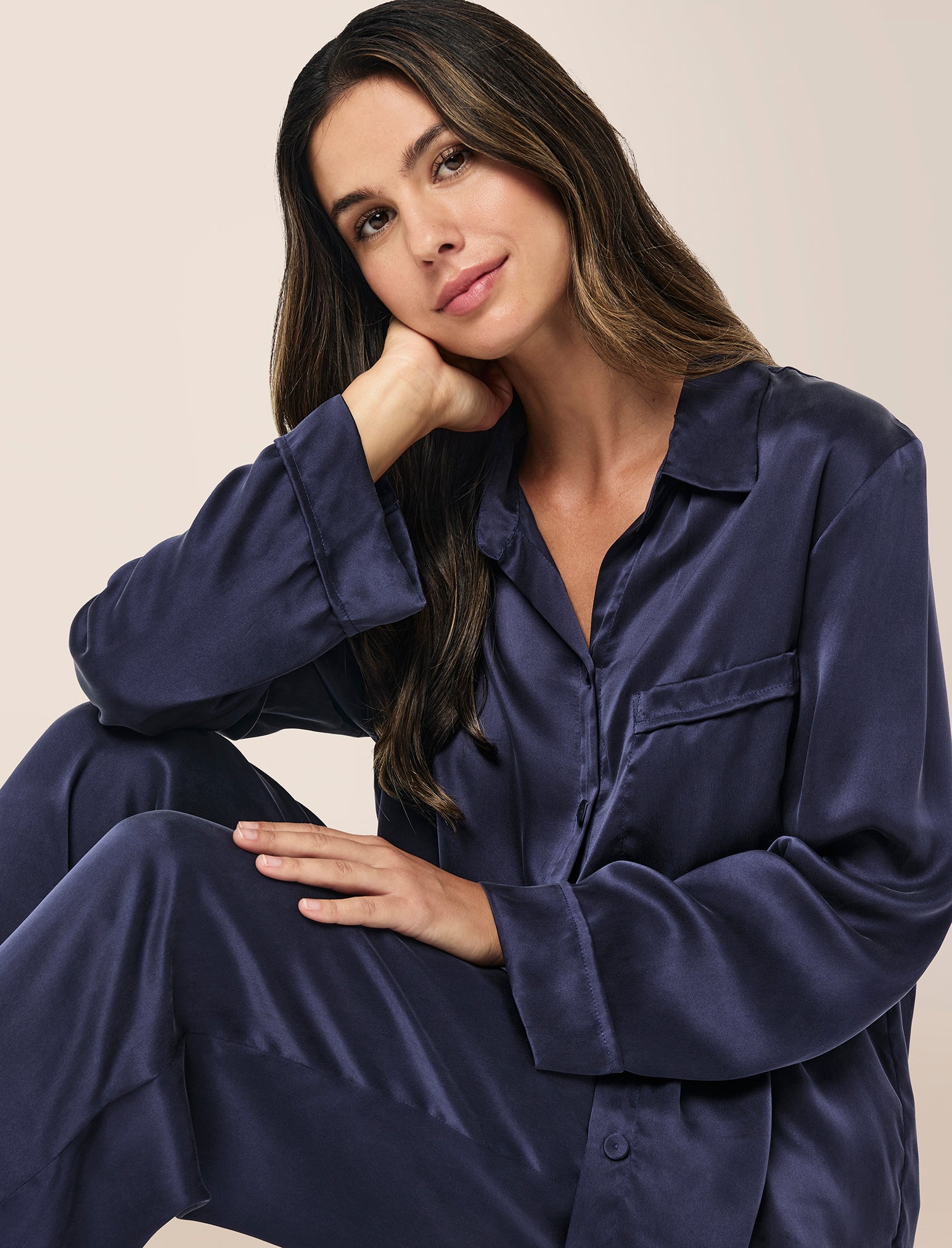 Audrey Washable Silk Full Length PJ Set