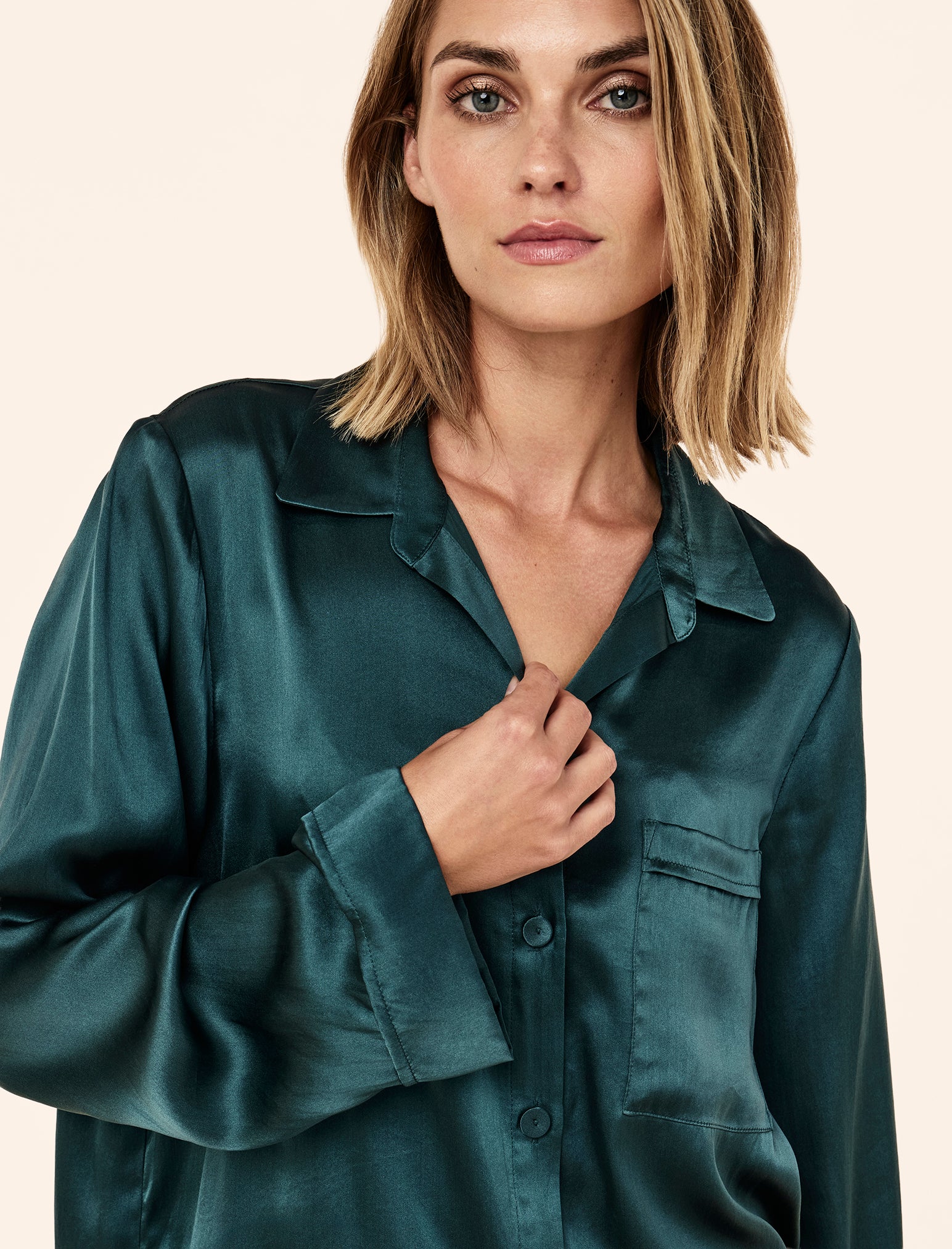 Audrey Washable Silk Full Length PJ Set