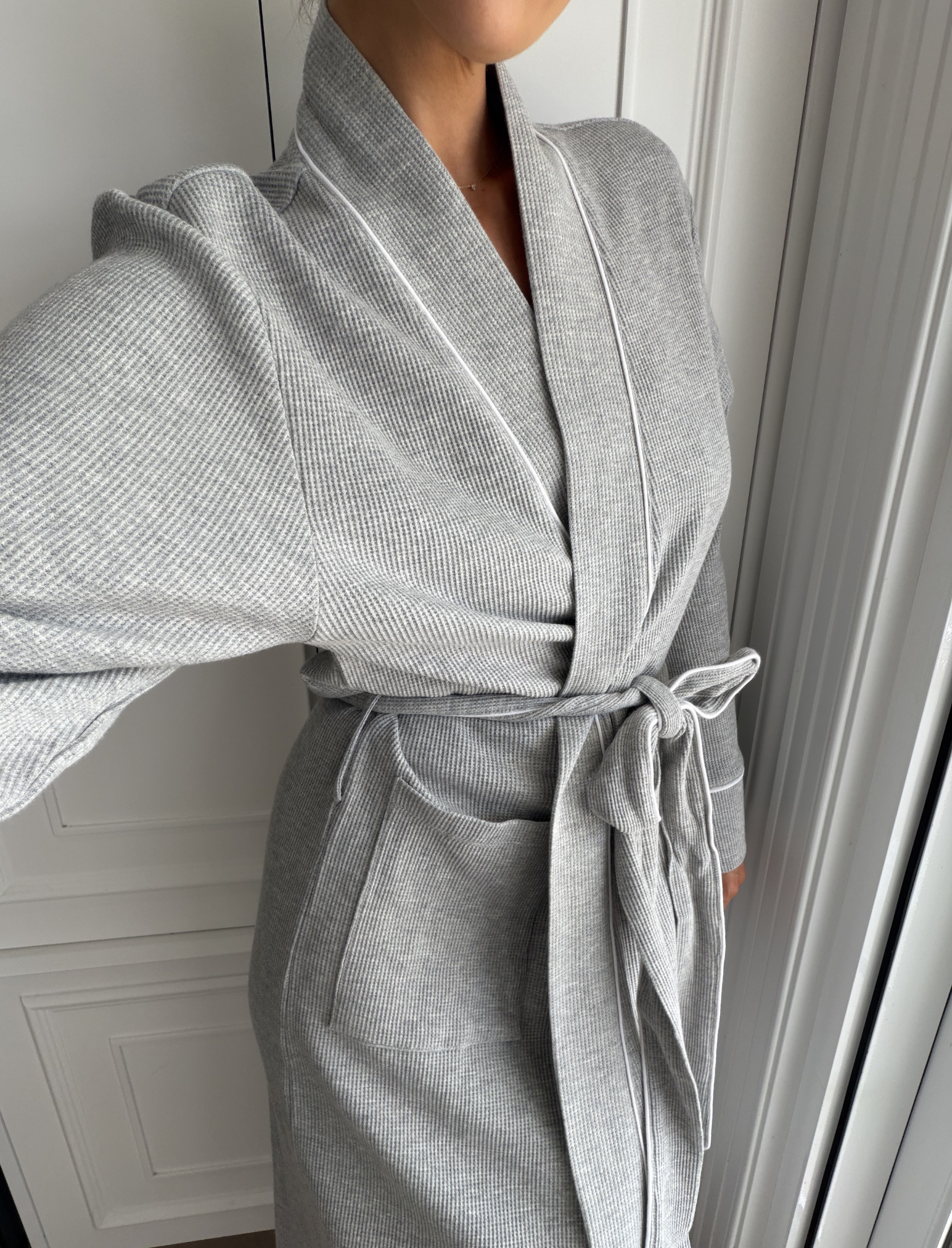 Claire Cotton Waffle Maxi Robe