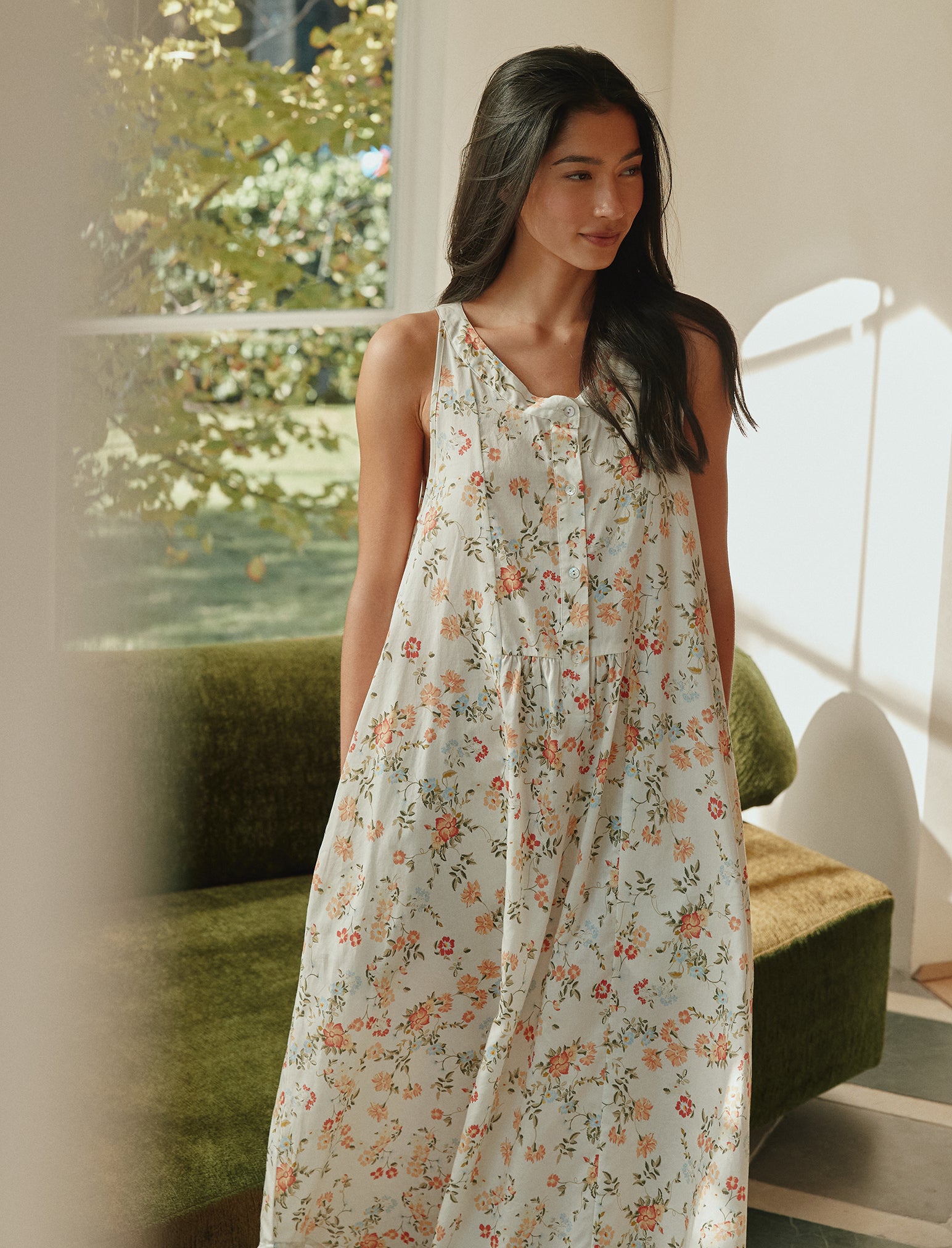 Amber Panel Front Maxi Nightie