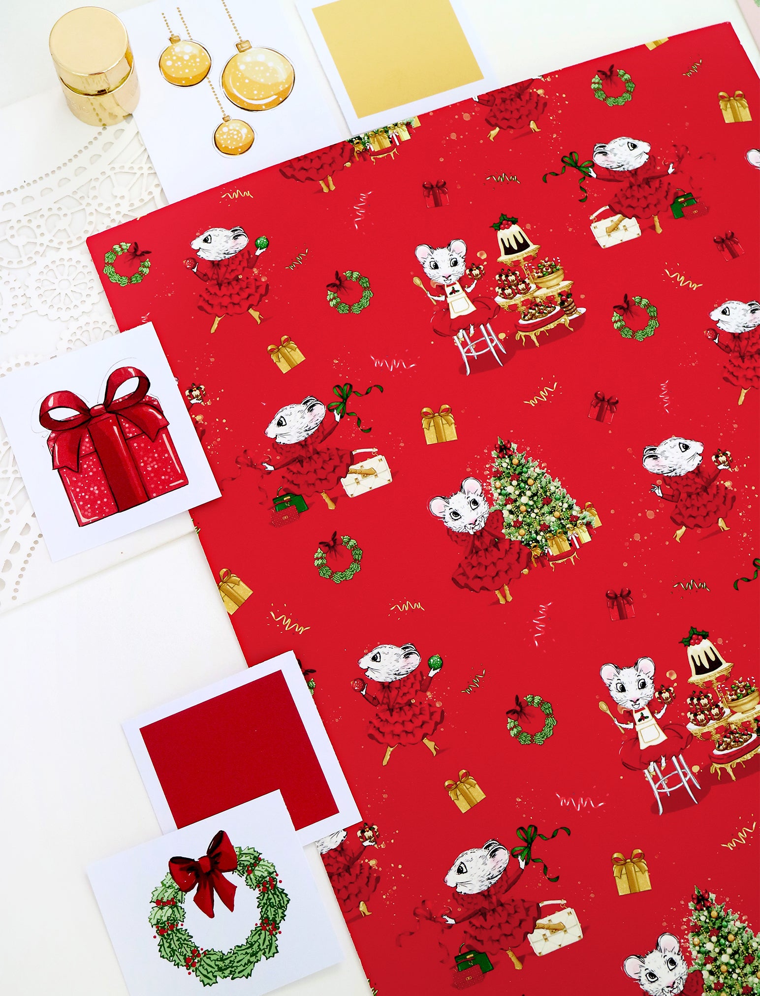 Claris The Mouse & Christmas Surprise Reversible Eye Mask