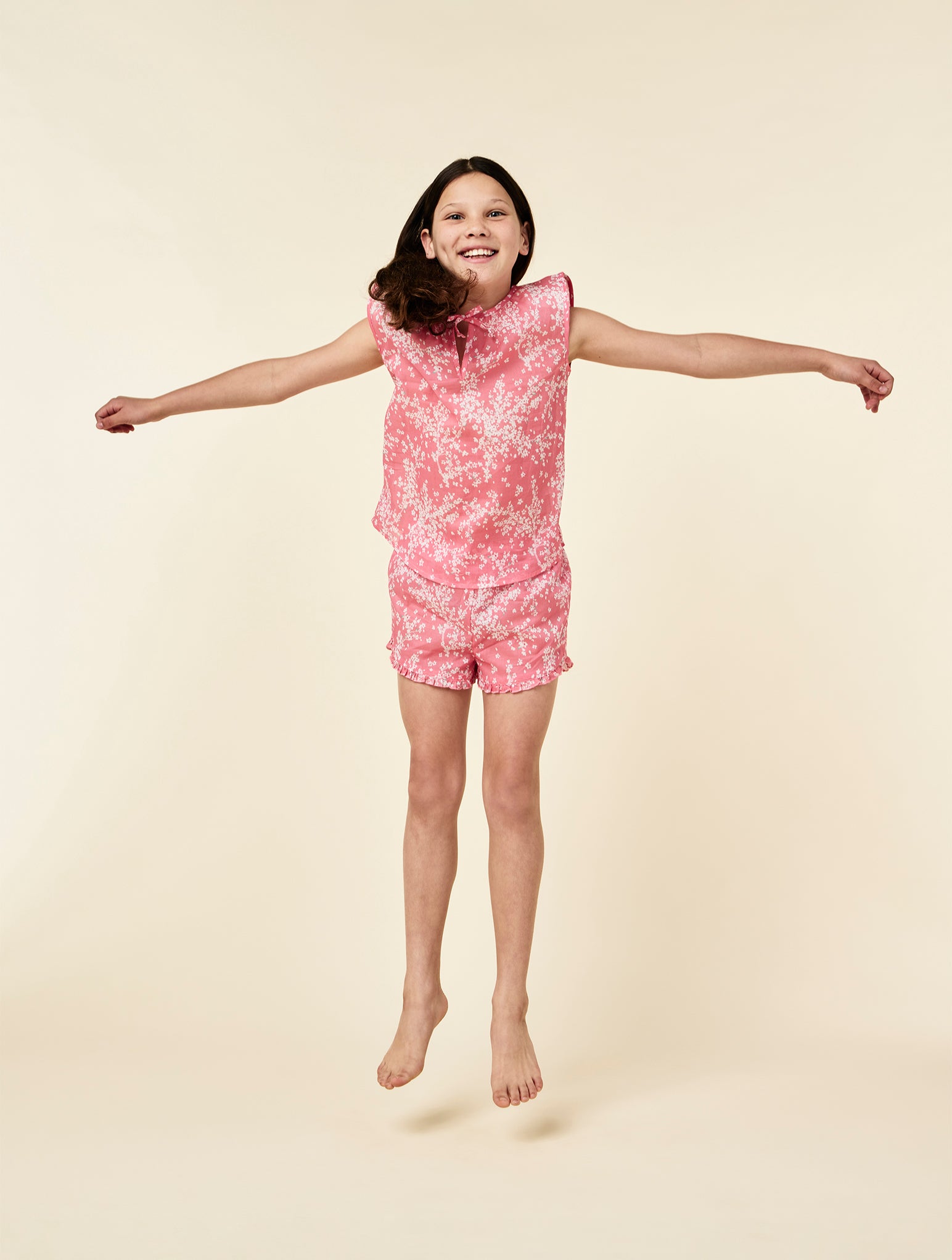 Kids Cheri Blossom Frill Cami & Boxer Short Set