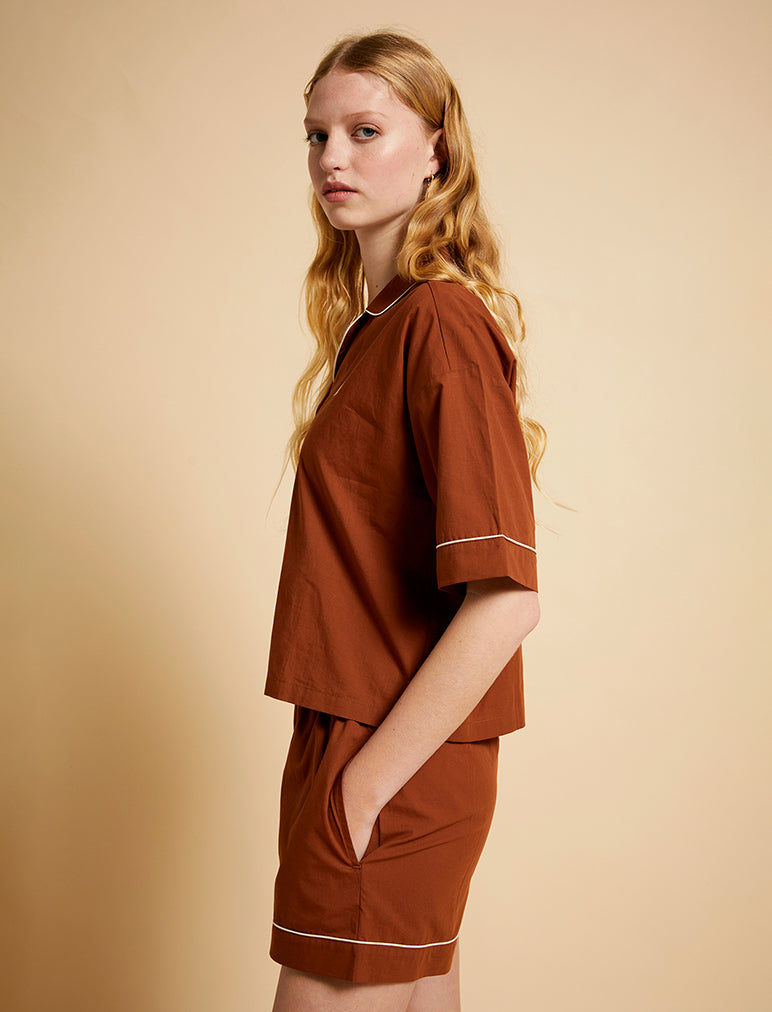 Karen Walker Runaway Girl Crop Boxer PJ Set