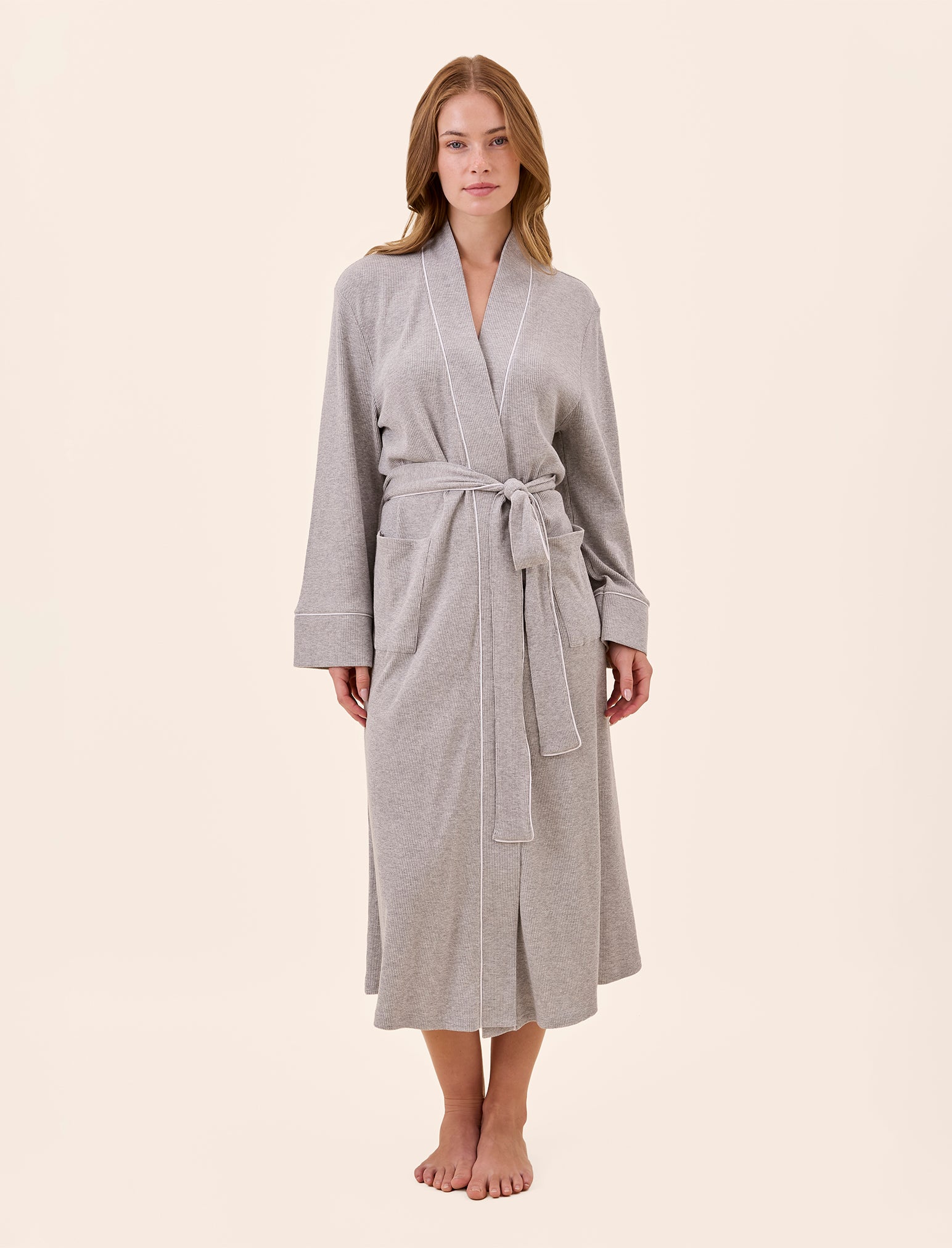 Claire Cotton Waffle Maxi Robe