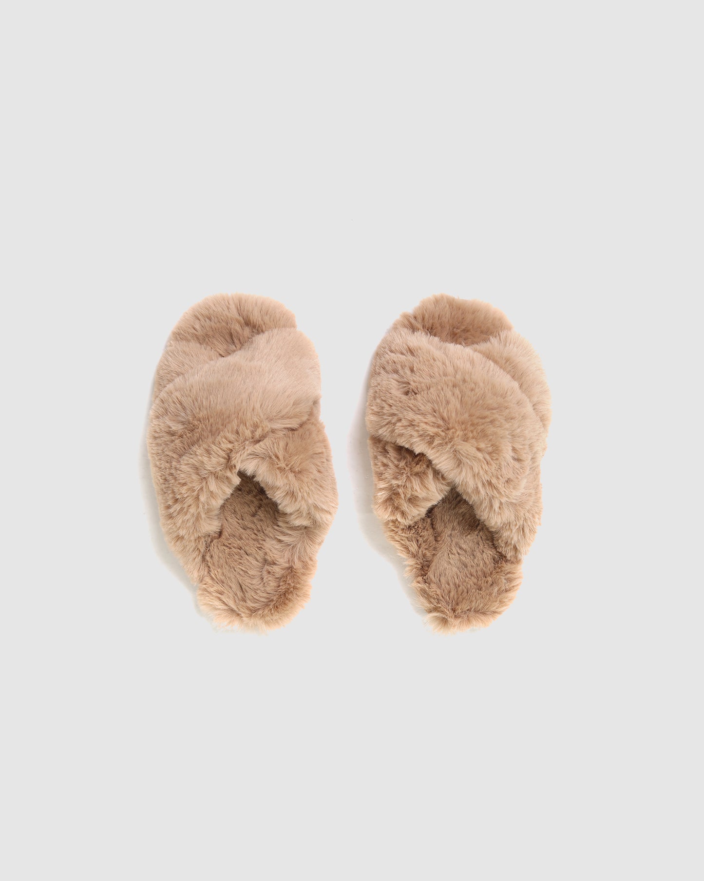 Sheepy Crossover Slides in Mocha
