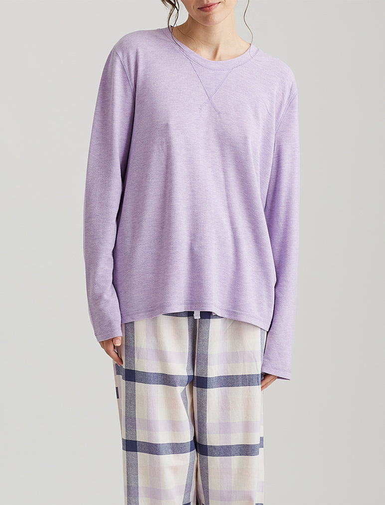 Organic Cotton Plaid Pant and Feather Soft LS Top