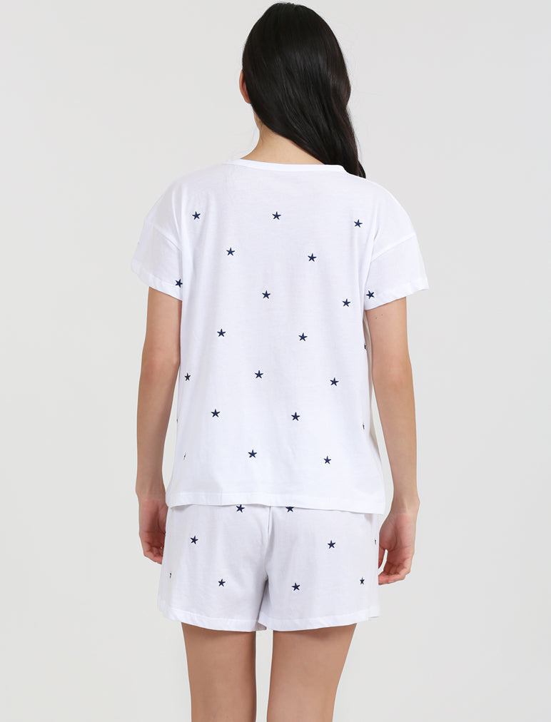 Embroidered Stars Boxer PJ Set